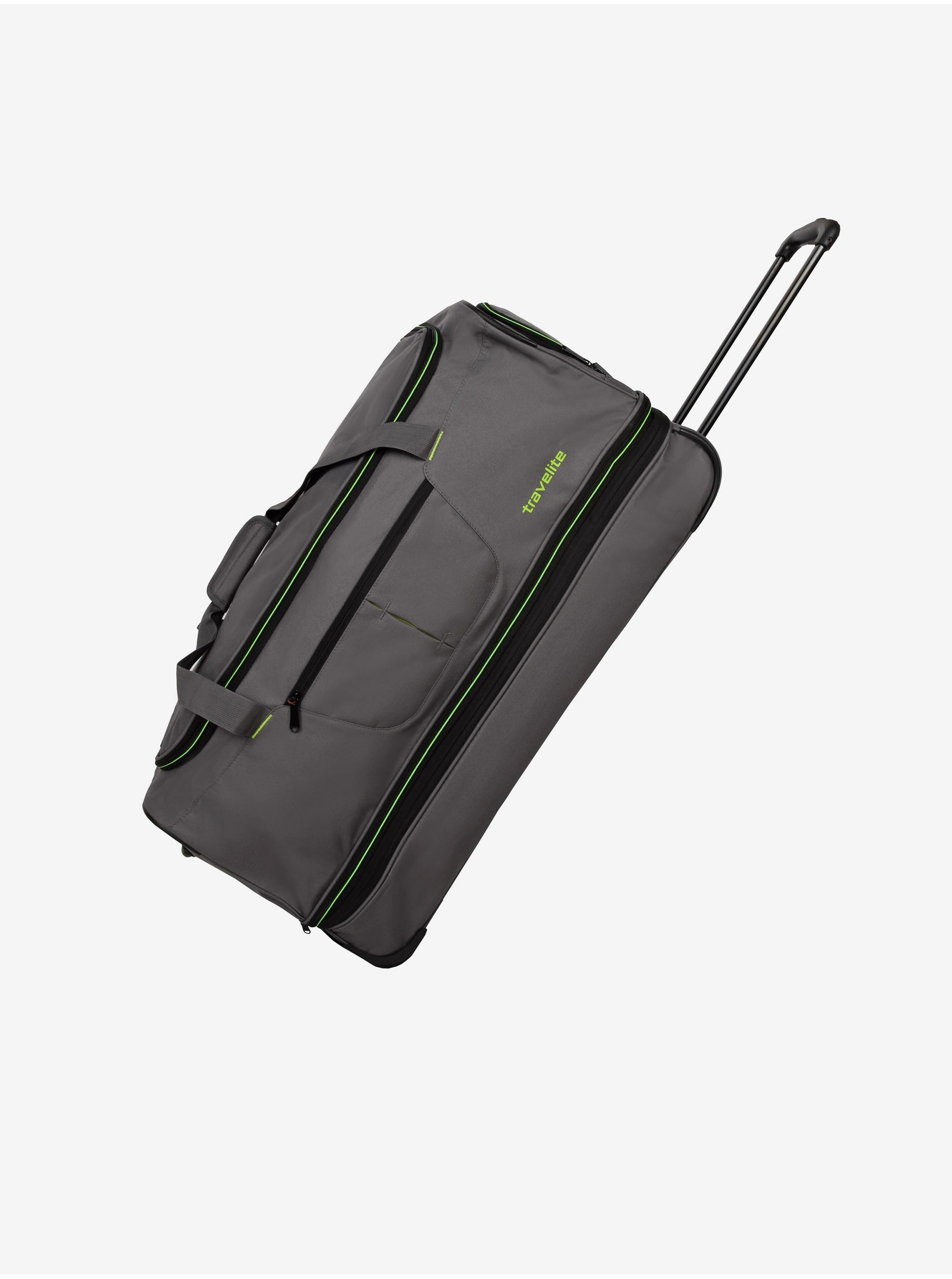 E-shop Cestovní taška Travelite Basics Wheeled duffle L Grey/green