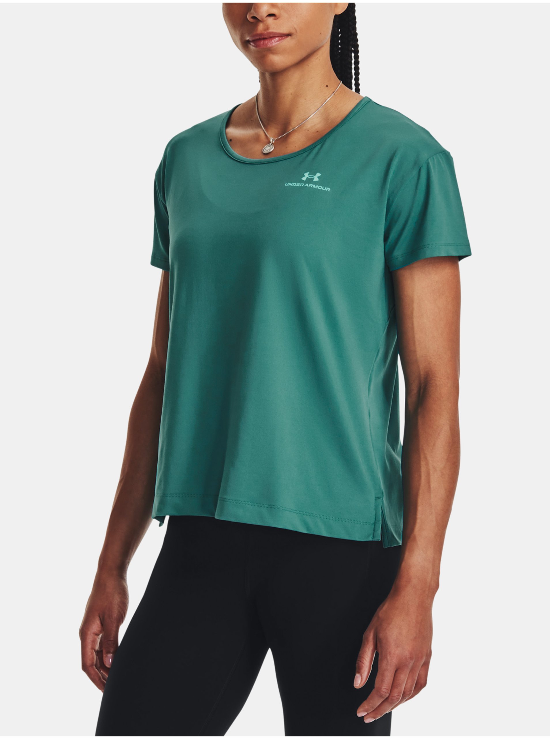 Levně Zelené dámské sportovní tričko Under Armour UA Rush Energy