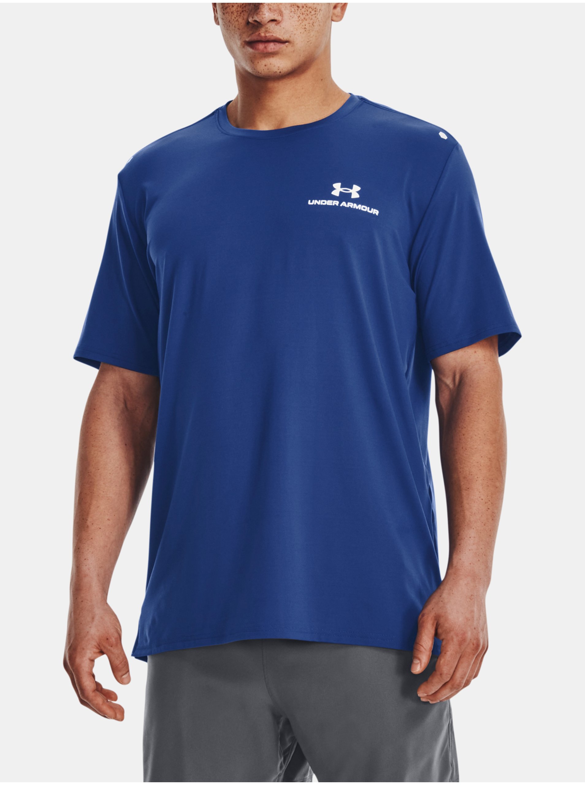 Lacno Modré pánske športové tričko Under Armour UA Rush Energy SS