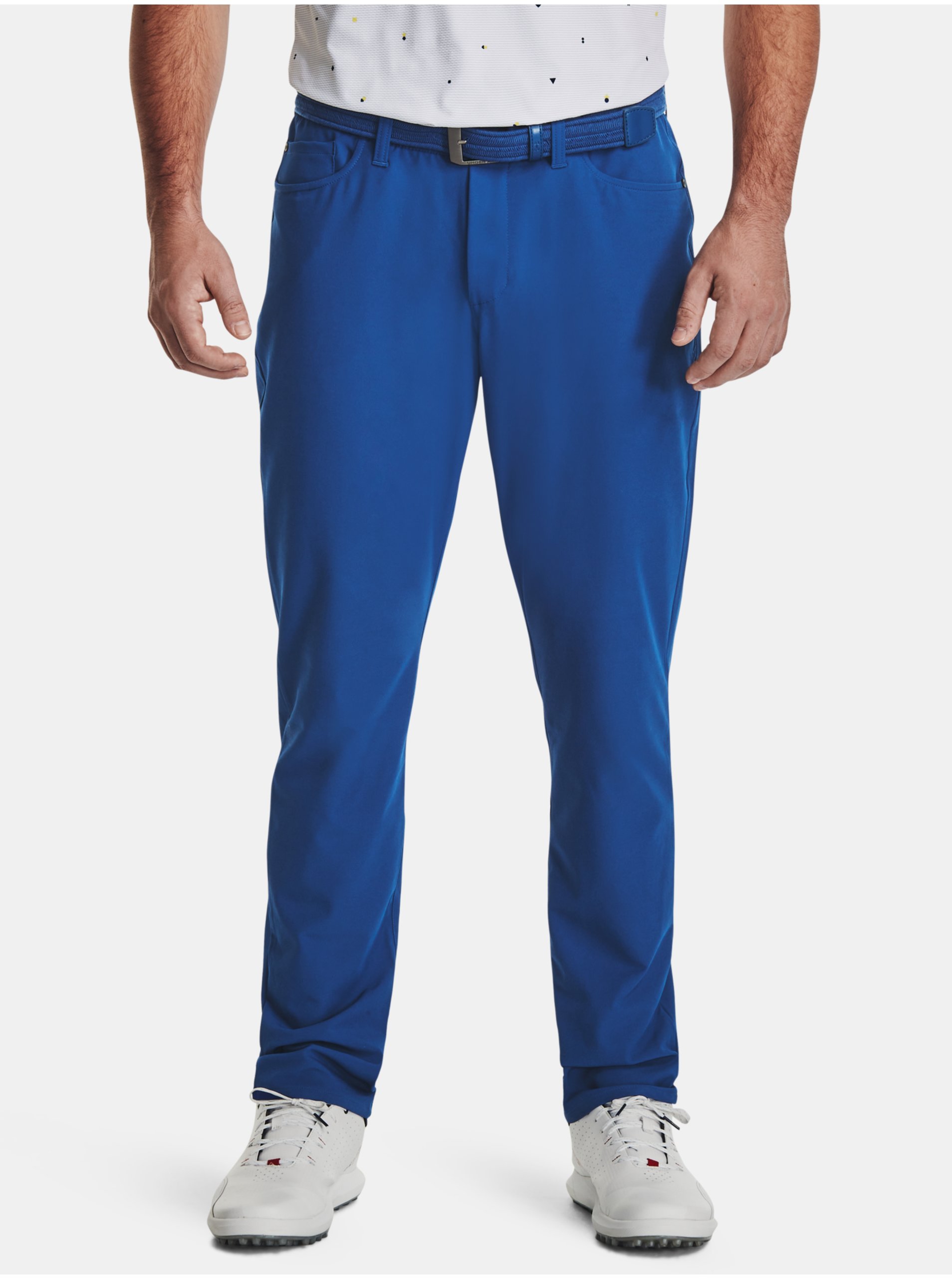 Levně Modré pánské sportovní kalhoty Under Armour UA Drive 5 Pocket Pant