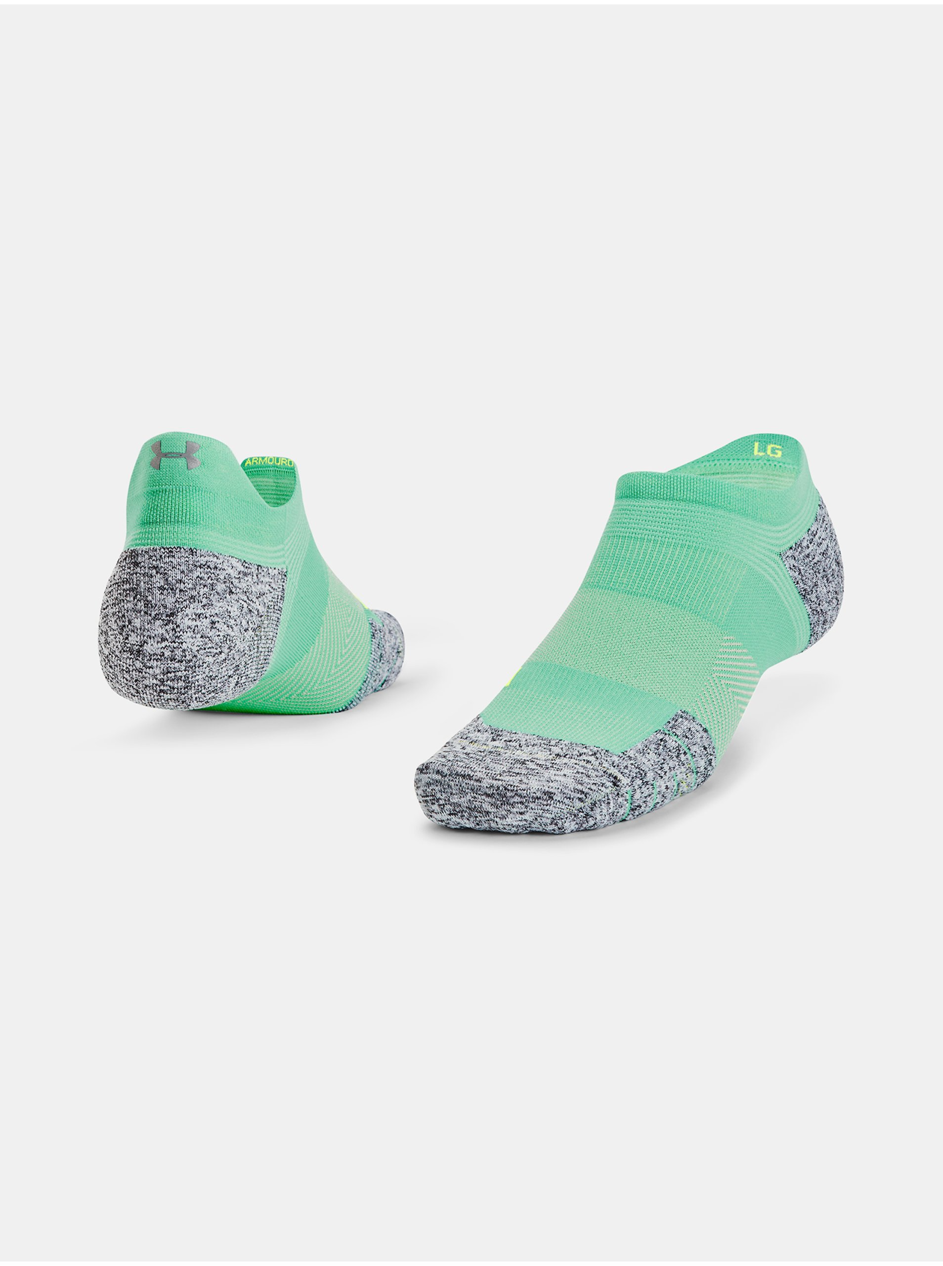 Levně Světle zelené sportovní ponožky Under Armour UA AD Run Cushion 1pk NS Tab