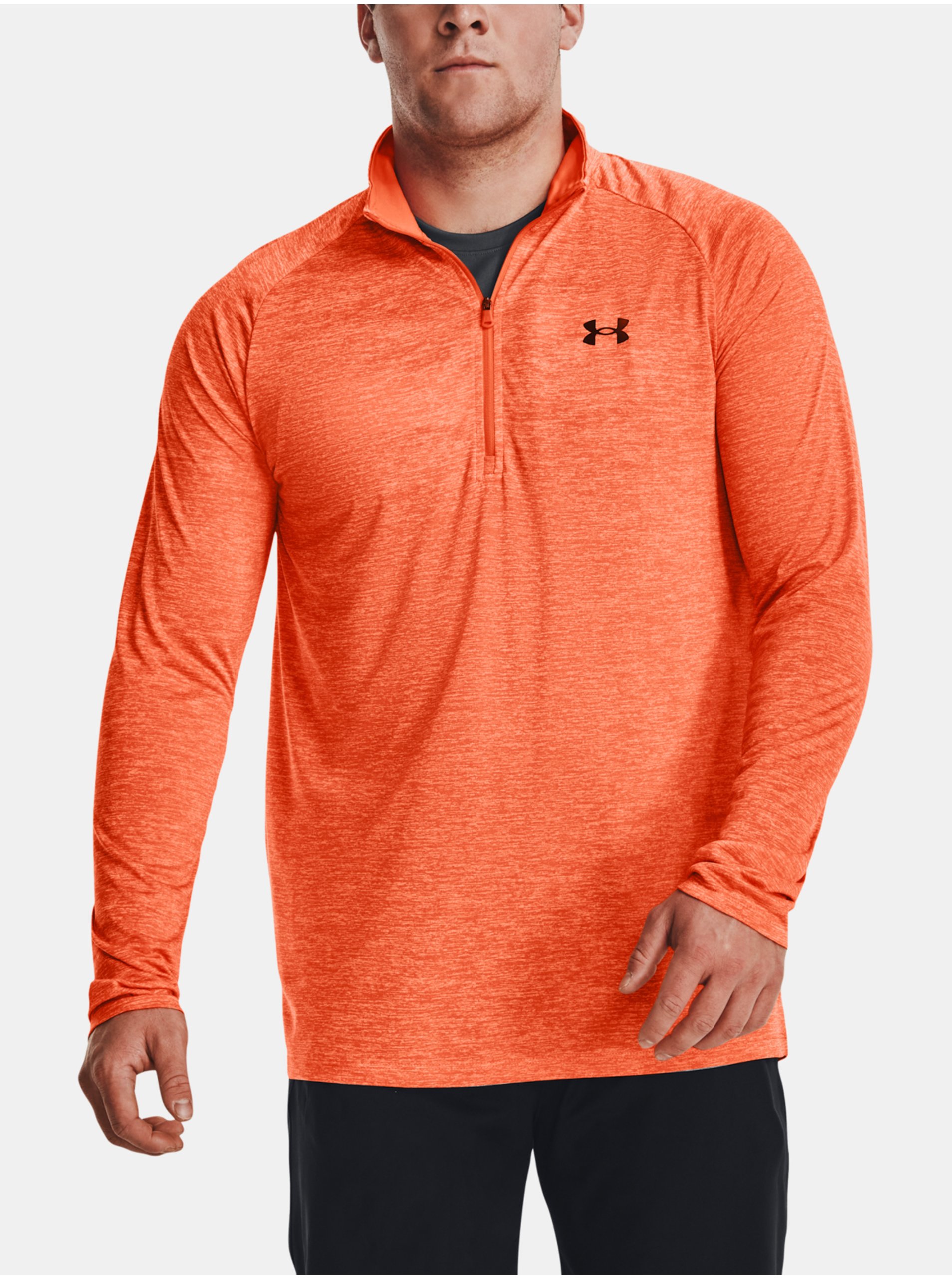 Lacno Oranžové športové tričko Under Armour UA Tech 2.0 1/2 Zip