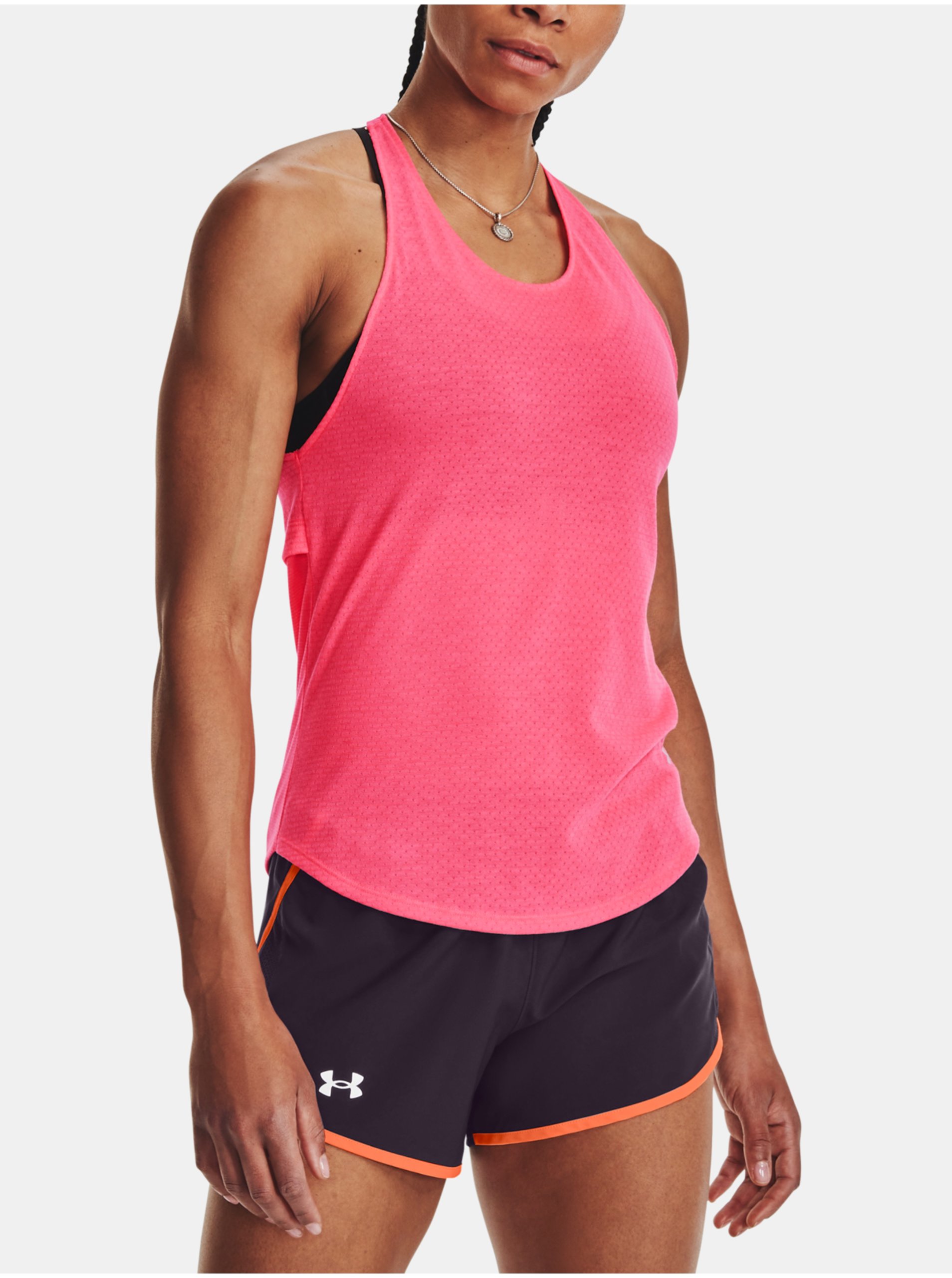 E-shop Neonově růžové dámské sportovní tílko Under Armour UA Streaker