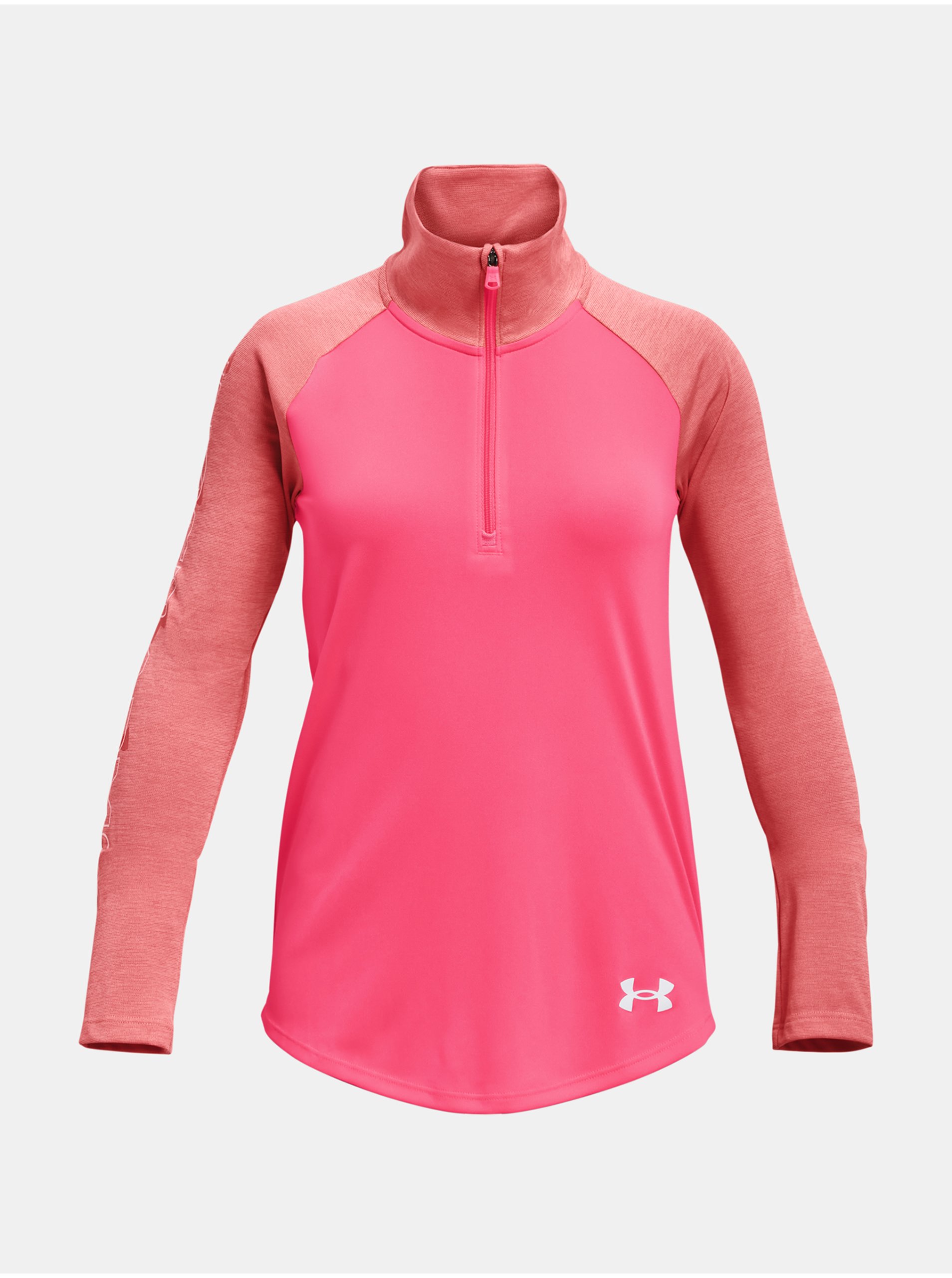 Levně Tmavě růžové holčičí sportovní tričko Under Armour Tech