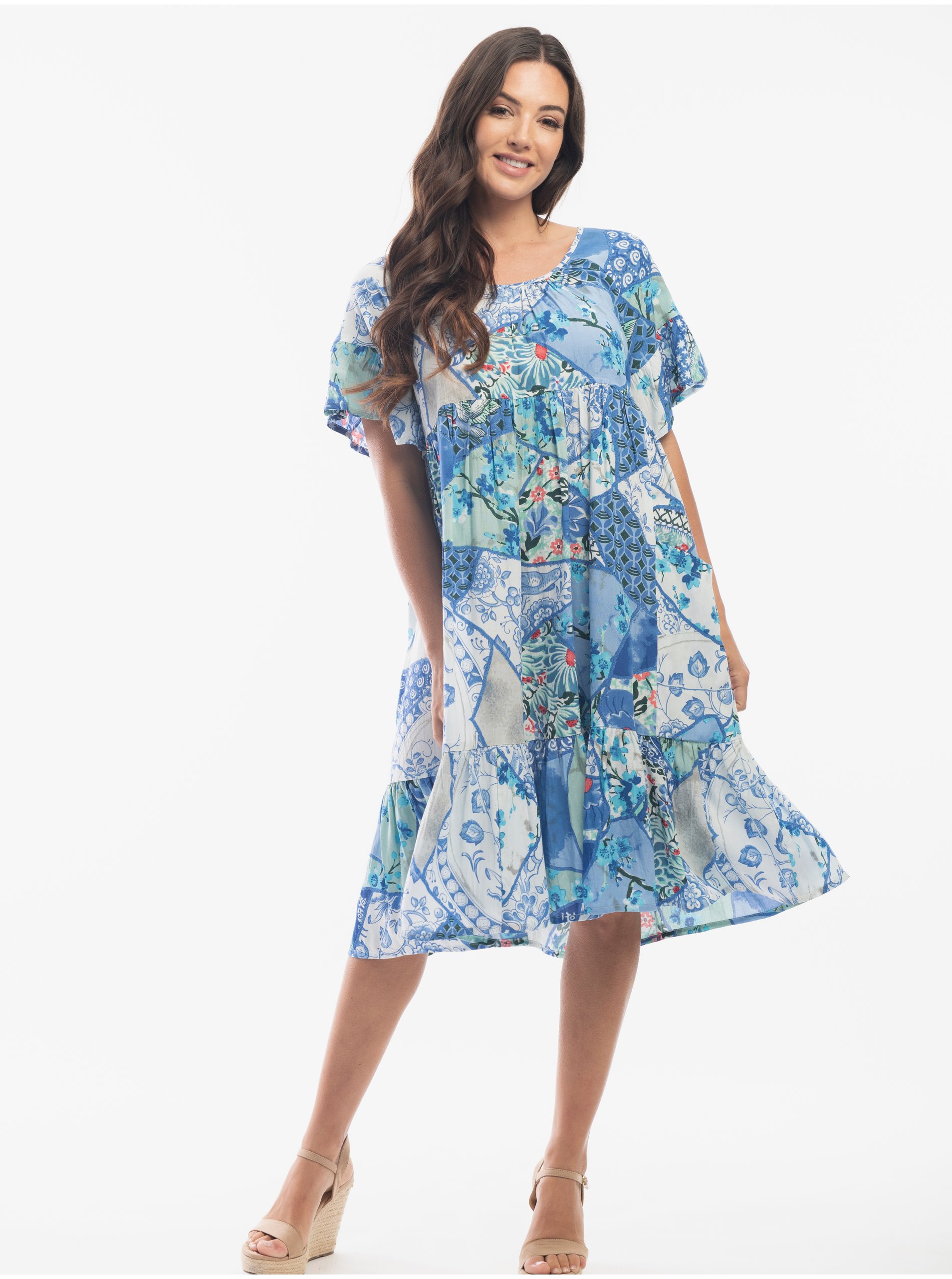 Lacno Letné a plážové šaty pre ženy Orientique - modrá, svetlomodrá