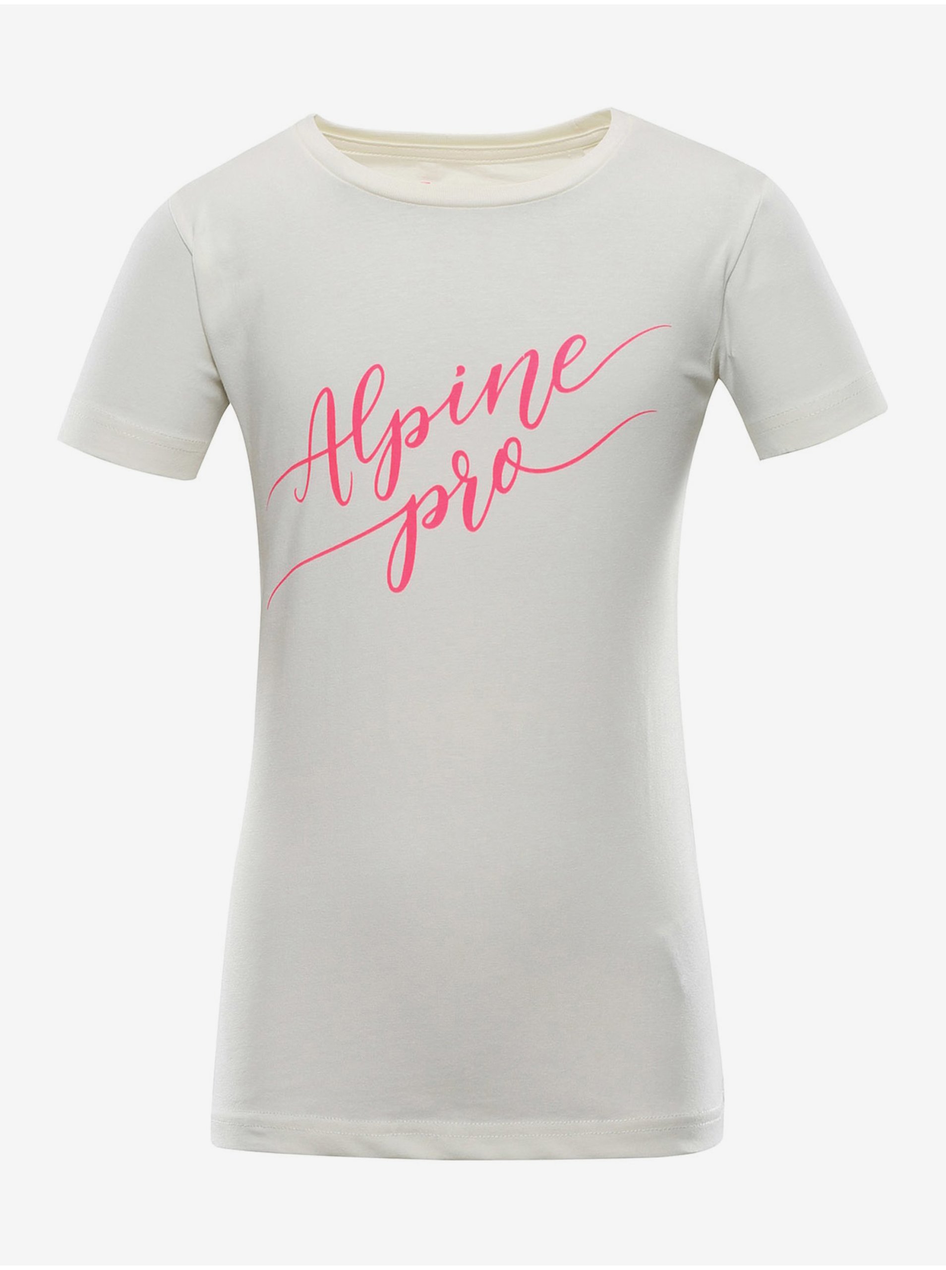 E-shop Dětské bavlněné triko ALPINE PRO DEWERO béžová