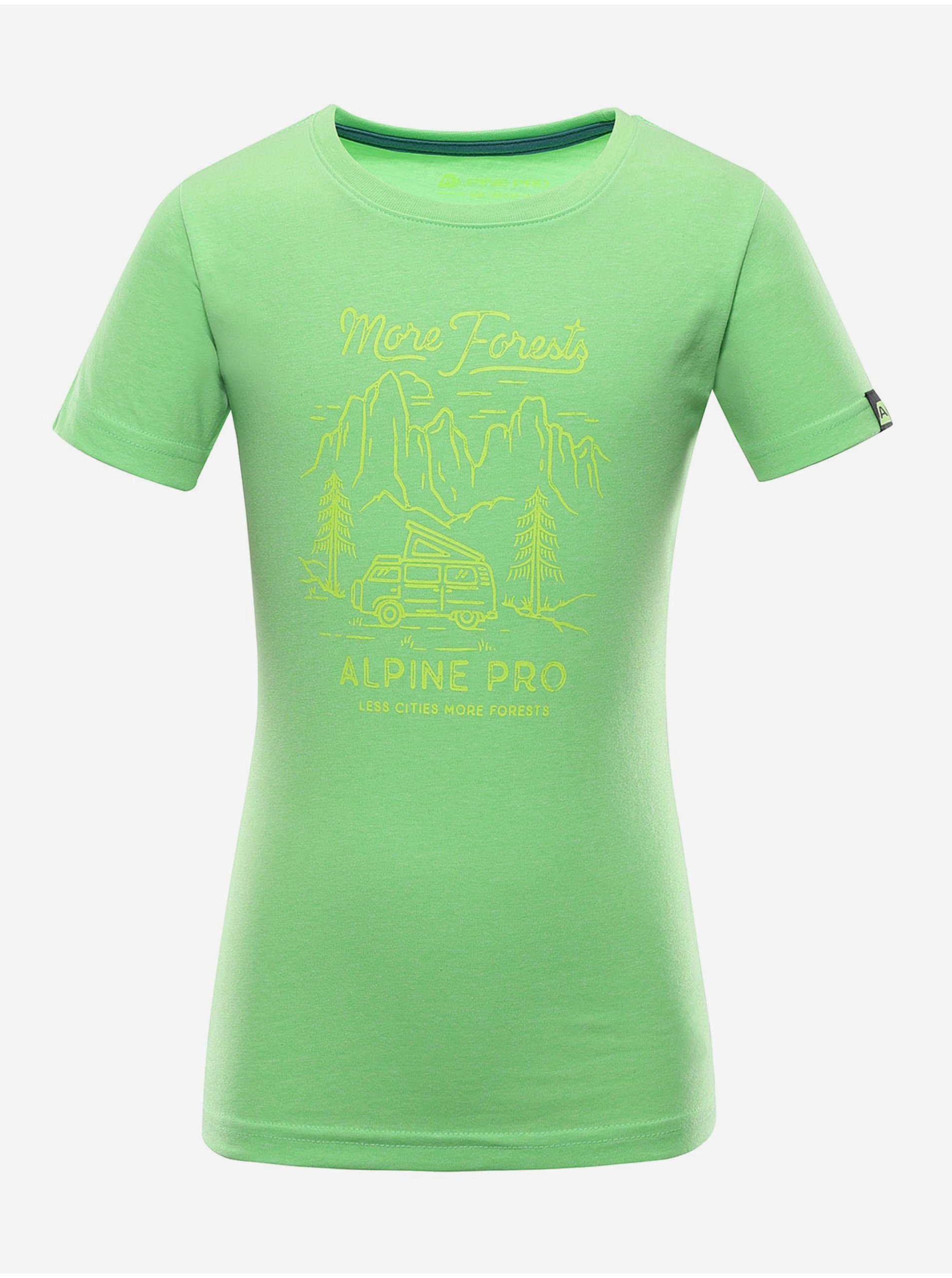 Levně Dětské triko ALPINE PRO FRAMO zelená