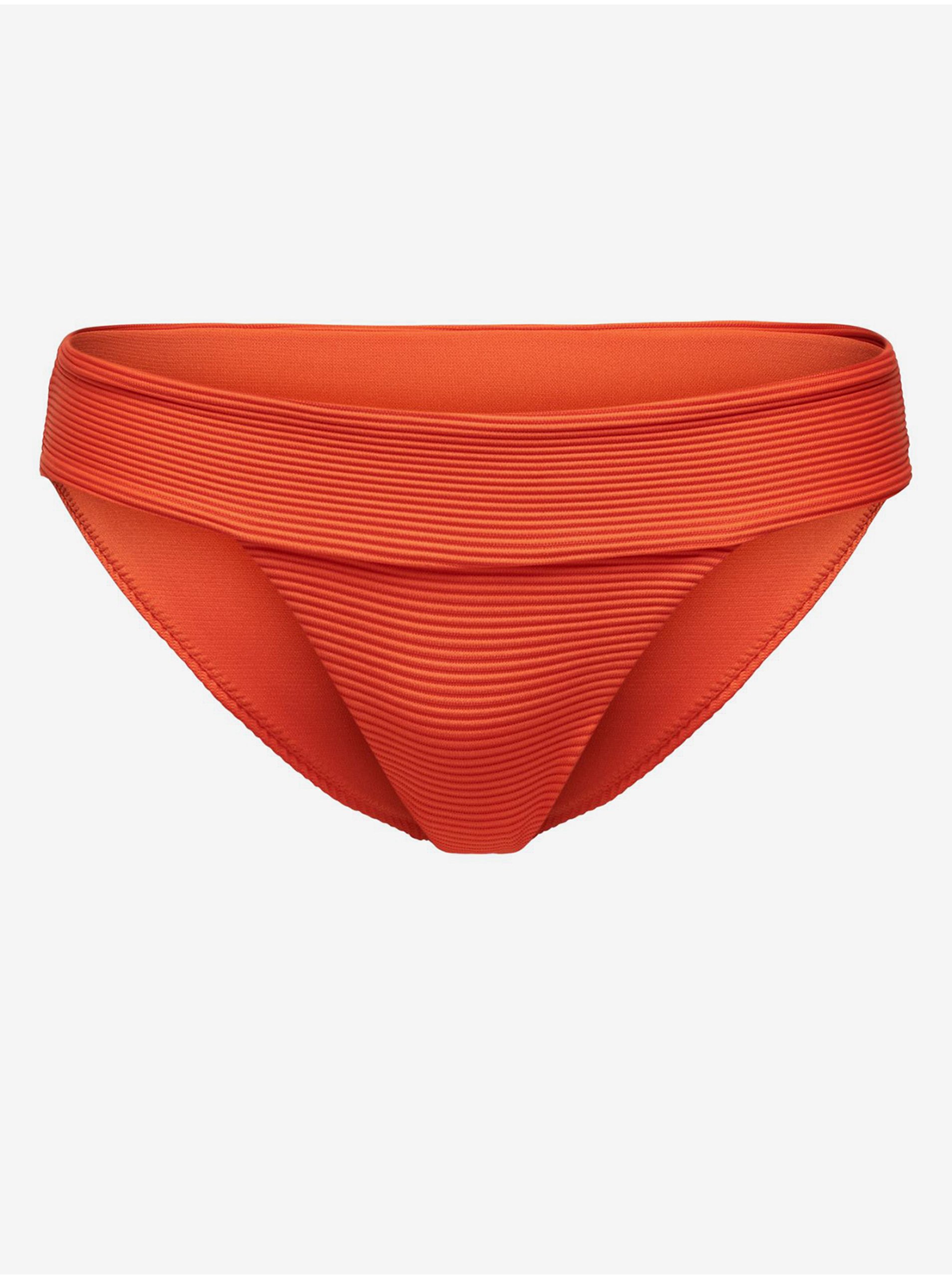 E-shop Oranžový dámský spodní díl plavek ONLY Bobby
