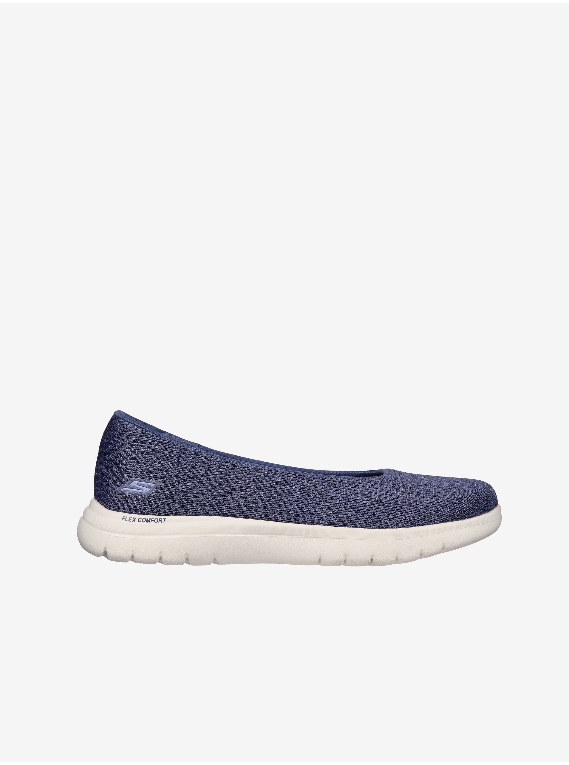 Lacno Espadrilky, slip on pre ženy Skechers - tmavomodrá, biela