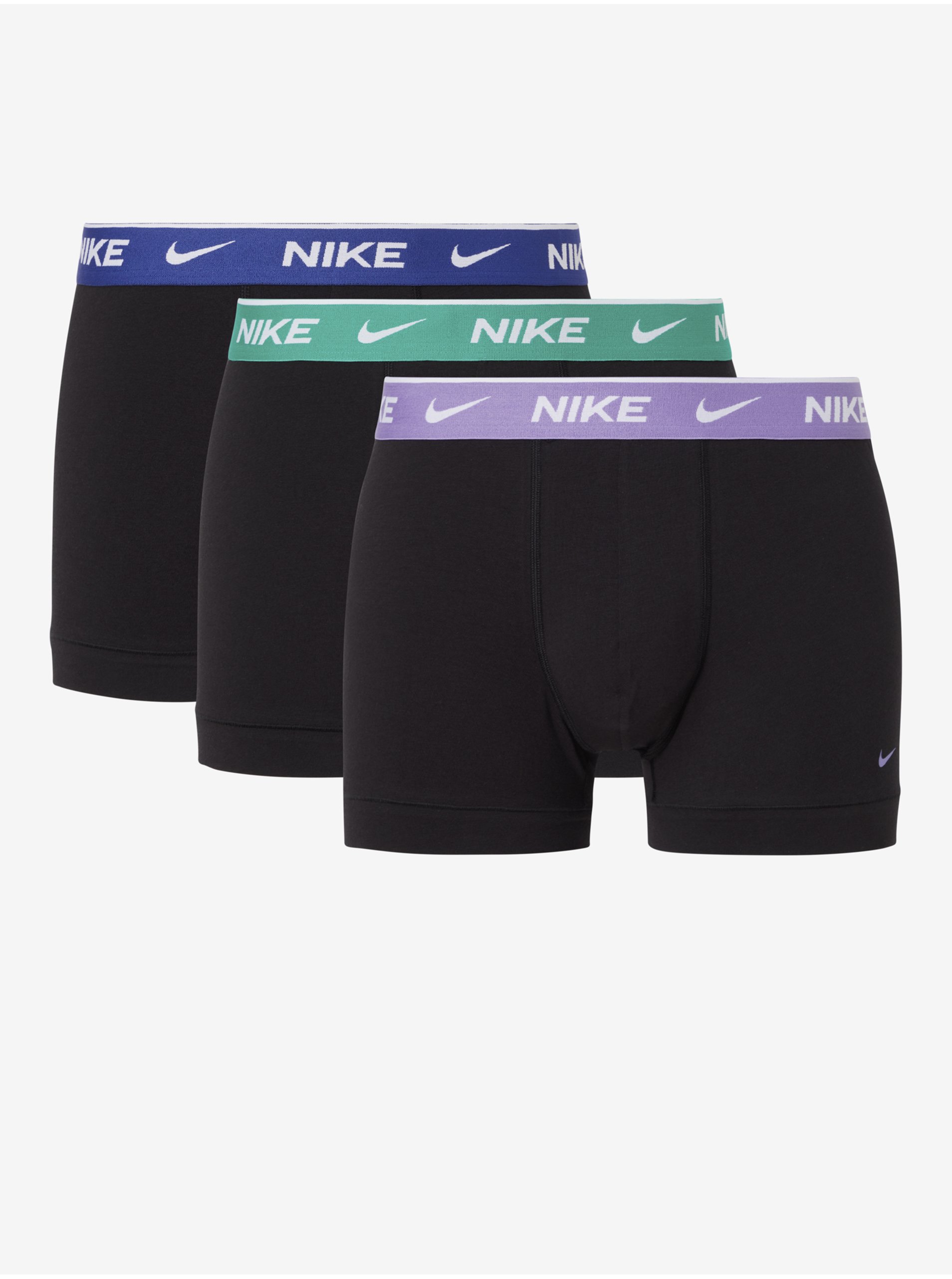 Lacno Súprava troch pánskych boxeriek v čiernej farbe Nike