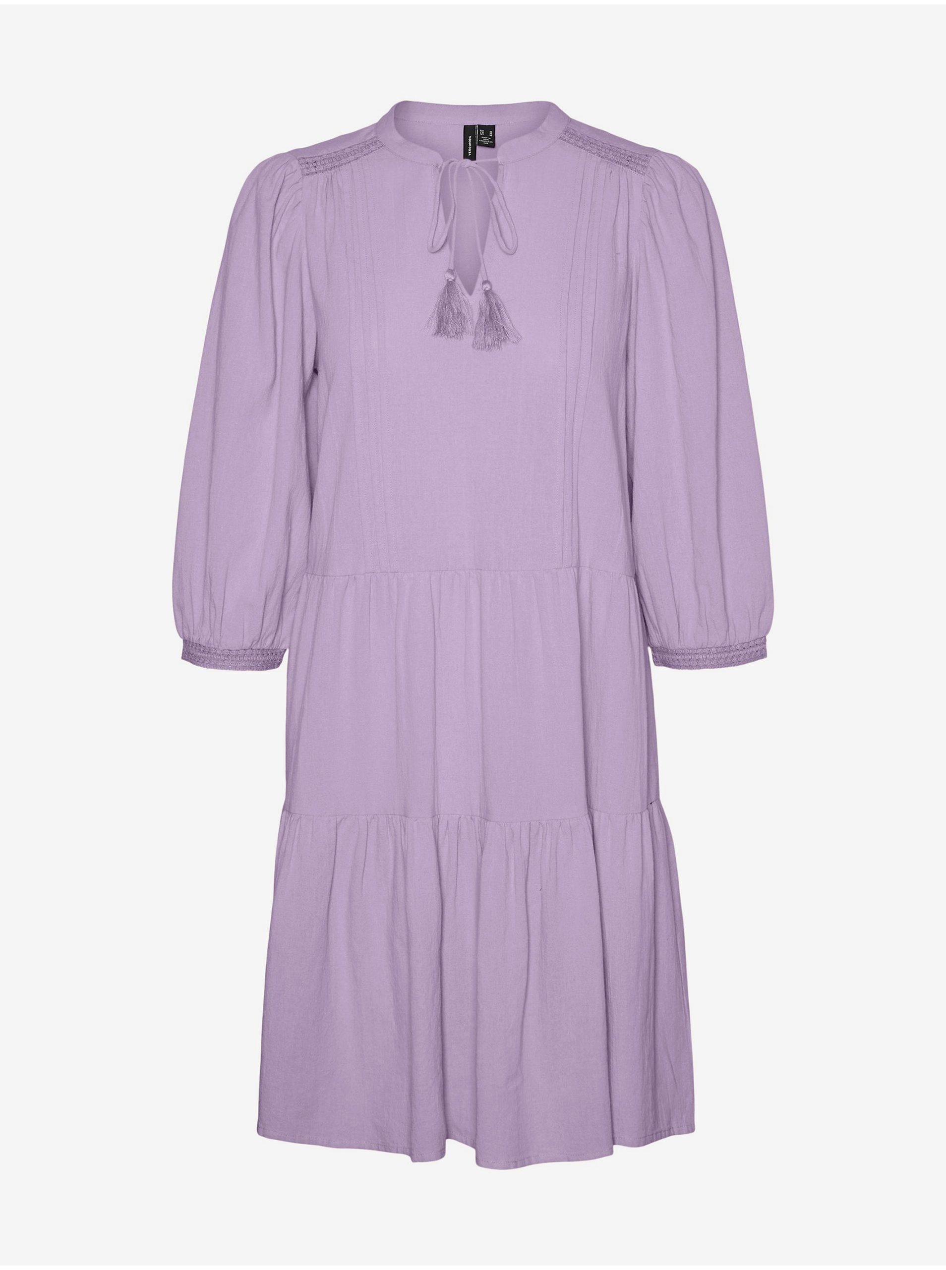 E-shop Světle fialové dámské šaty VERO MODA Pretty