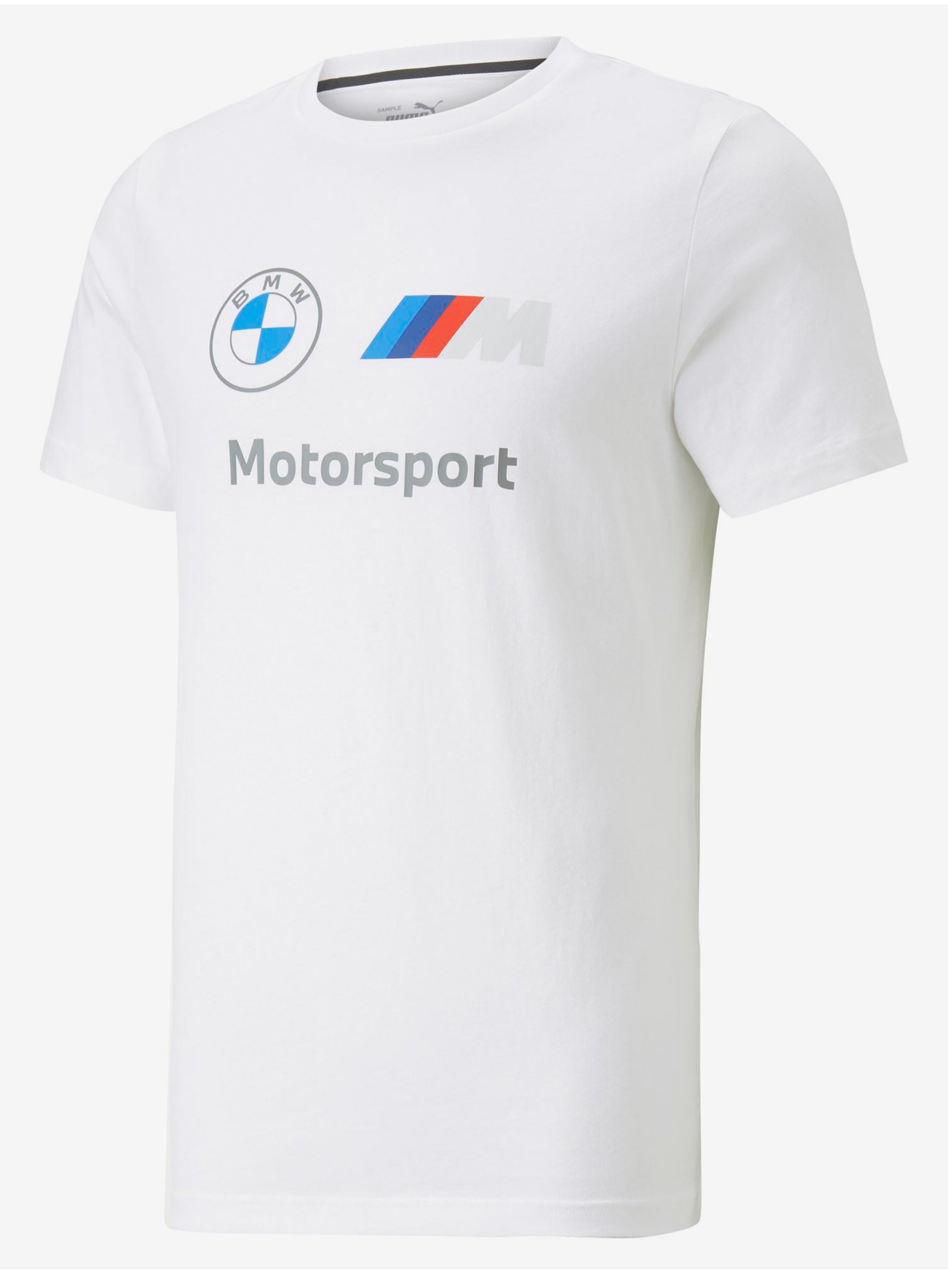 Levně Bílé pánské tričko Puma BMW MMS