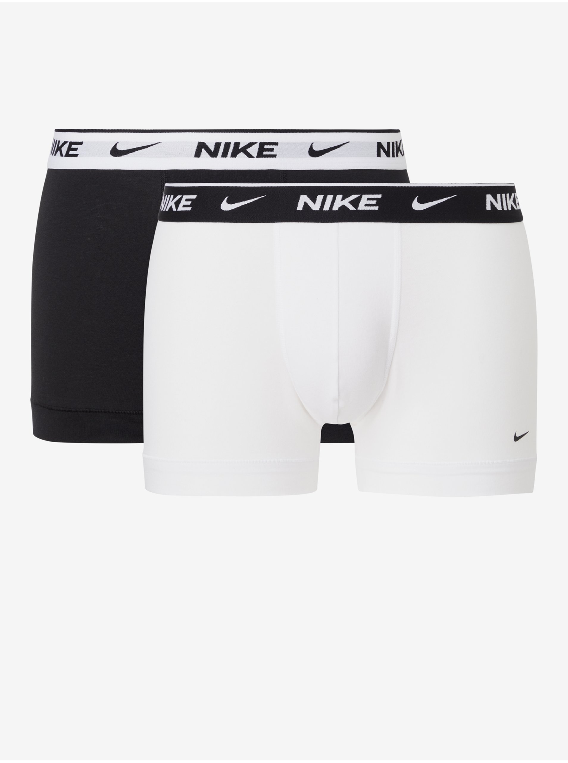 Levně Sada dvou pánských boxerek v bílé a černé barvě Nike