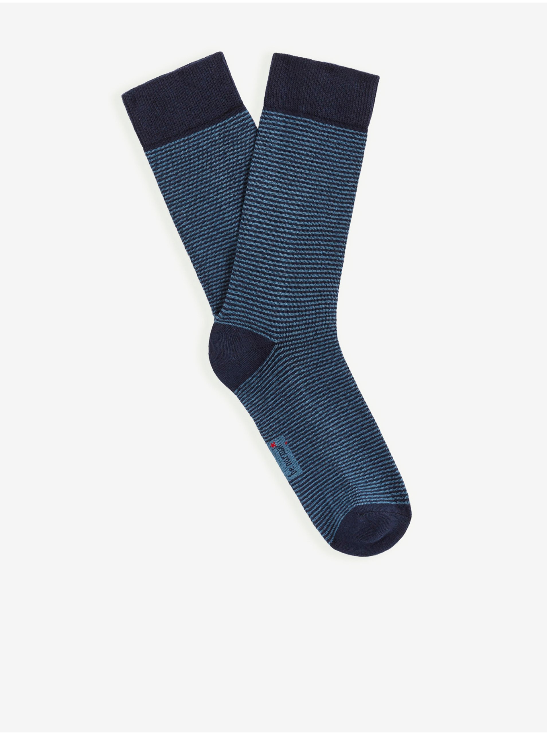 Lacno Tmavomodré pánske pruhované ponožky Celio Vicaire