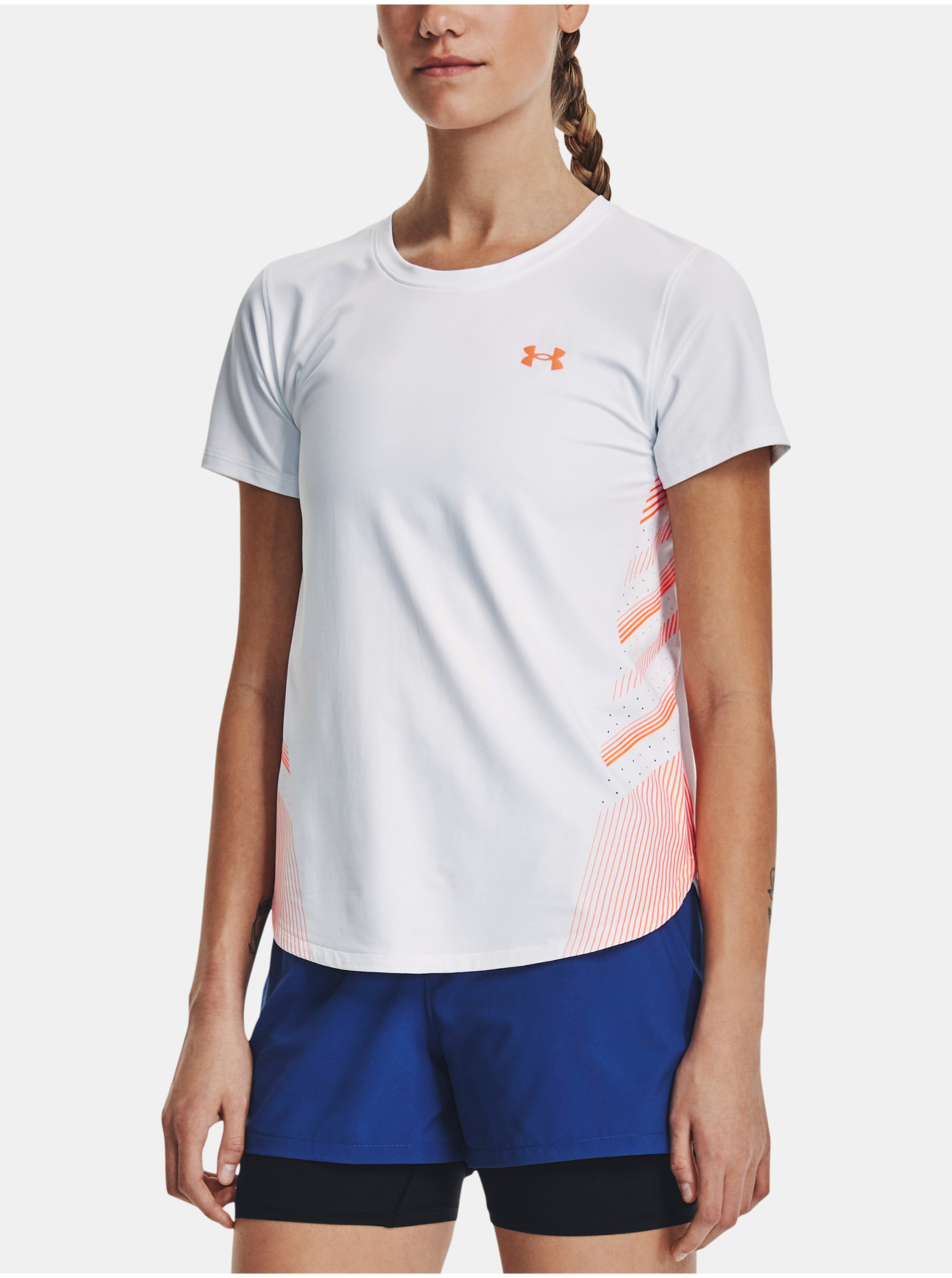 Levně Bílé dámské sportovní tričko Under Armour UA Iso-Chill Laser