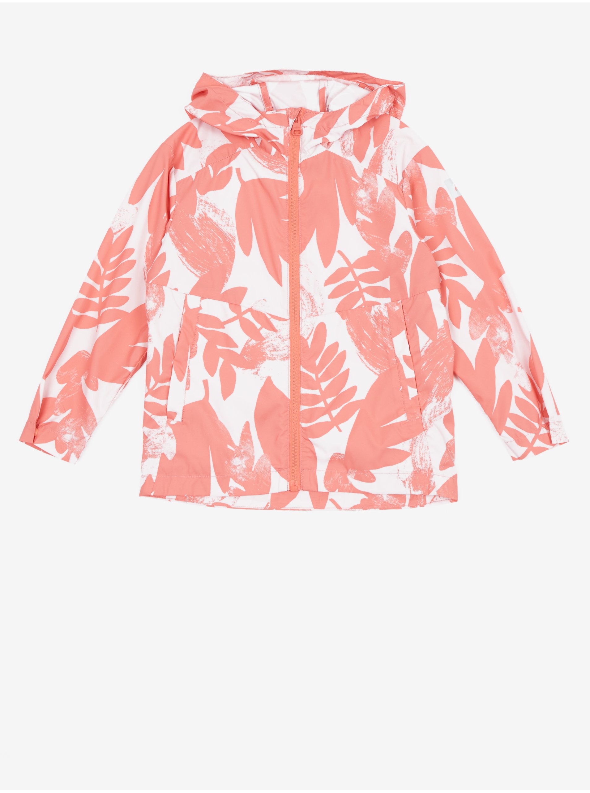 Lacno Ružová vzorovaná dievčenská bunda Reima