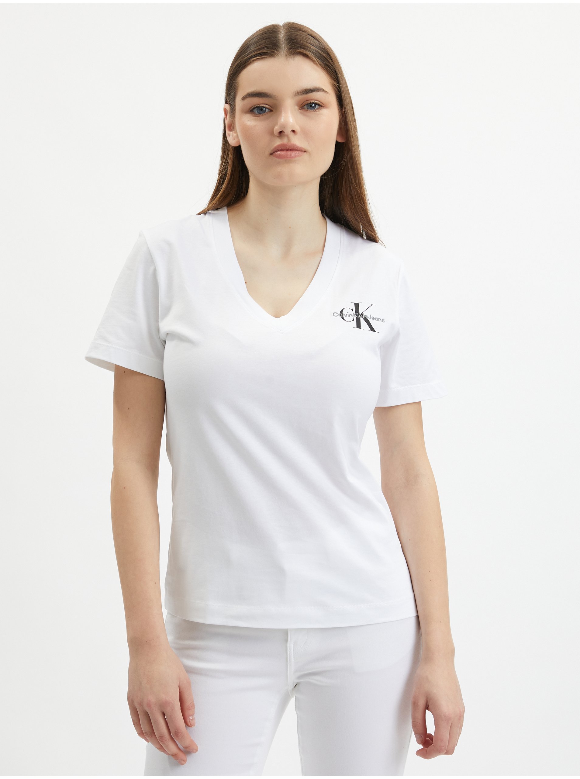 Lacno Tričká s krátkym rukávom pre ženy Calvin Klein Jeans - biela, čierna