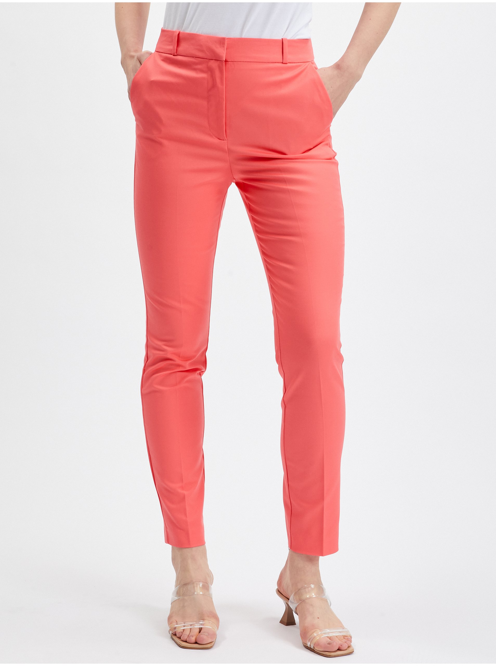 E-shop Oranžové dámské kalhoty ORSAY