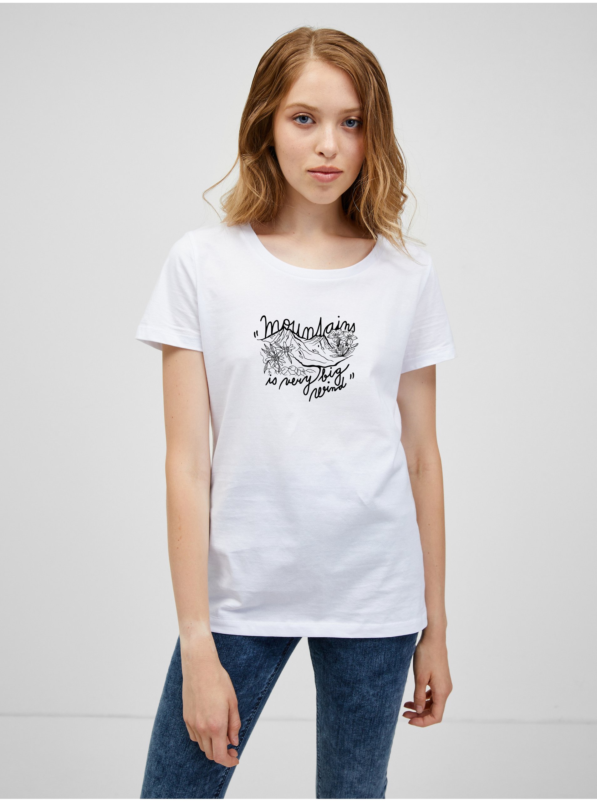 Levně Bílé dámské tričko Zoot Original Mountains