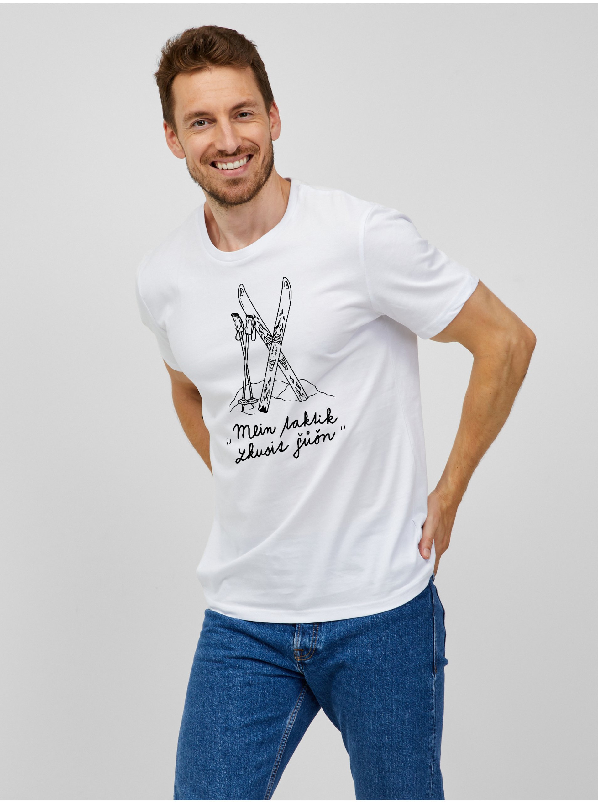 E-shop Bílé pánské tričko Zoot Original Mein taktik