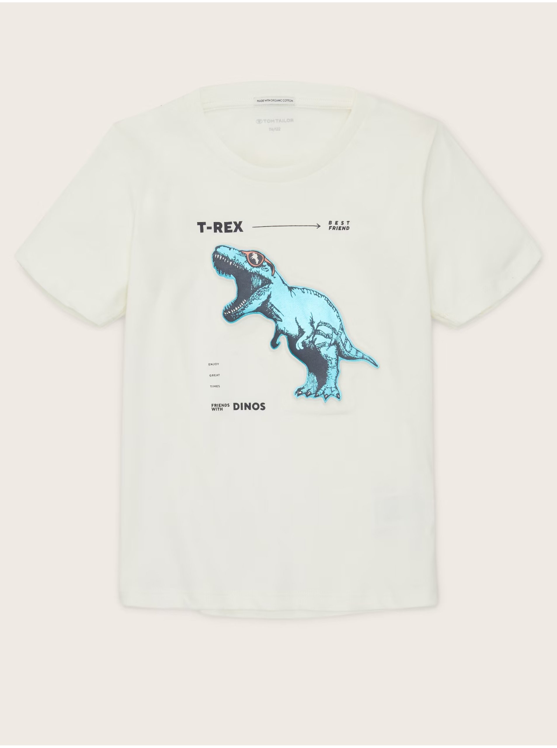 E-shop Biele chlapčenské tričko Tom Tailor