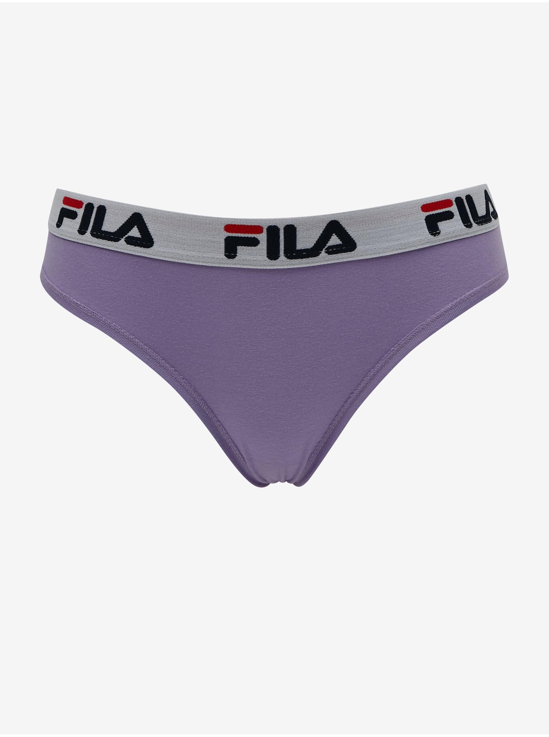 Levně Fialové dámské brazilské kalhotky FILA