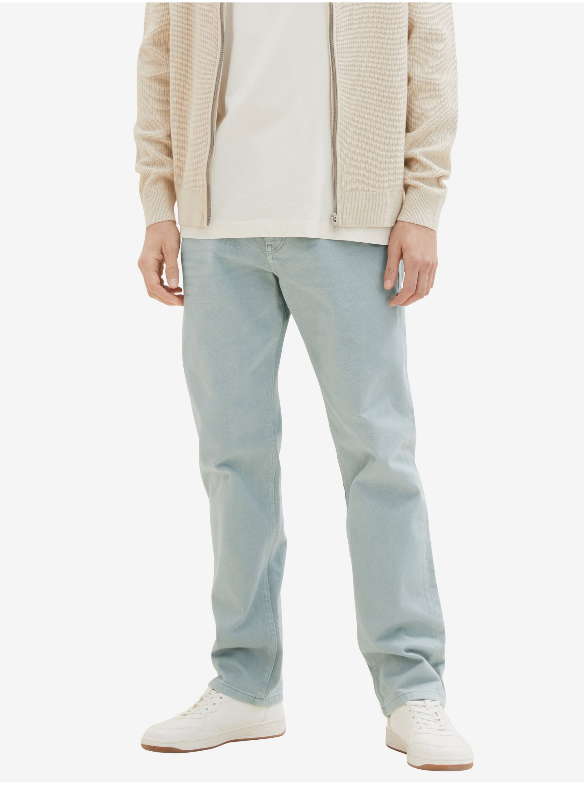 E-shop Světle modré pánské straight fit džíny Tom Tailor