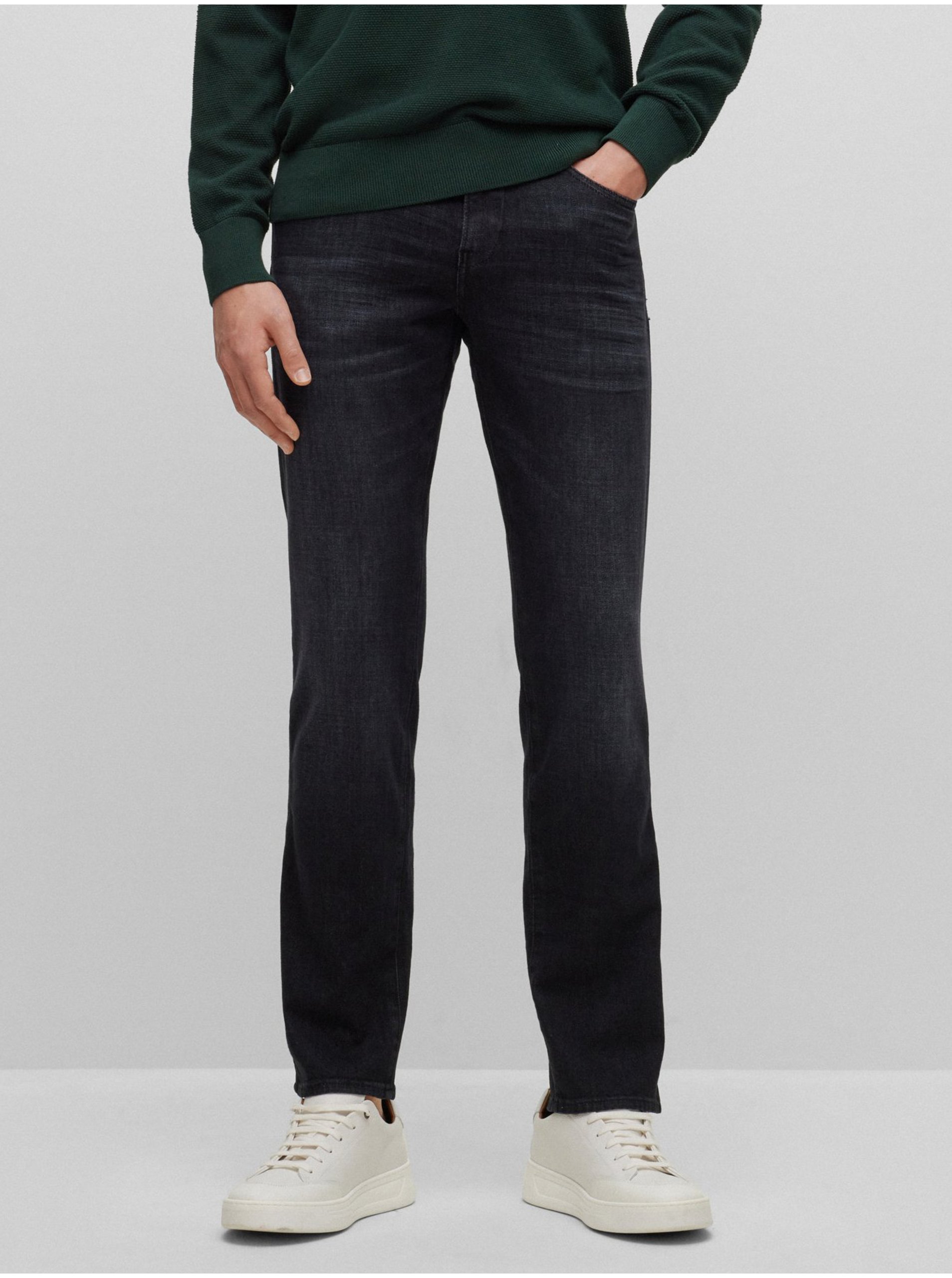 E-shop Tmavě šedé pánské džíny Hugo Boss