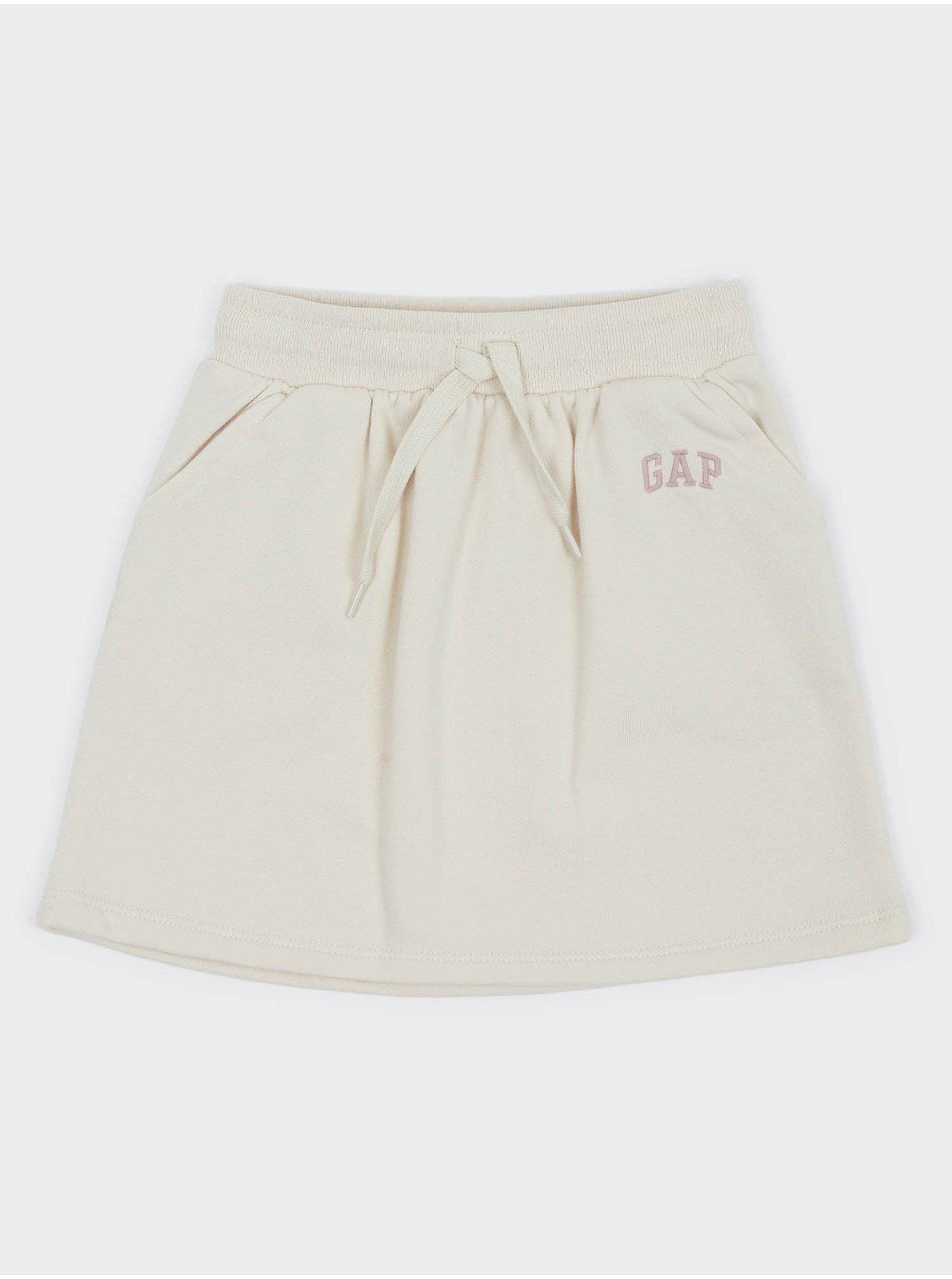 Lacno Béžová dievčenská sukňa s logom GAP