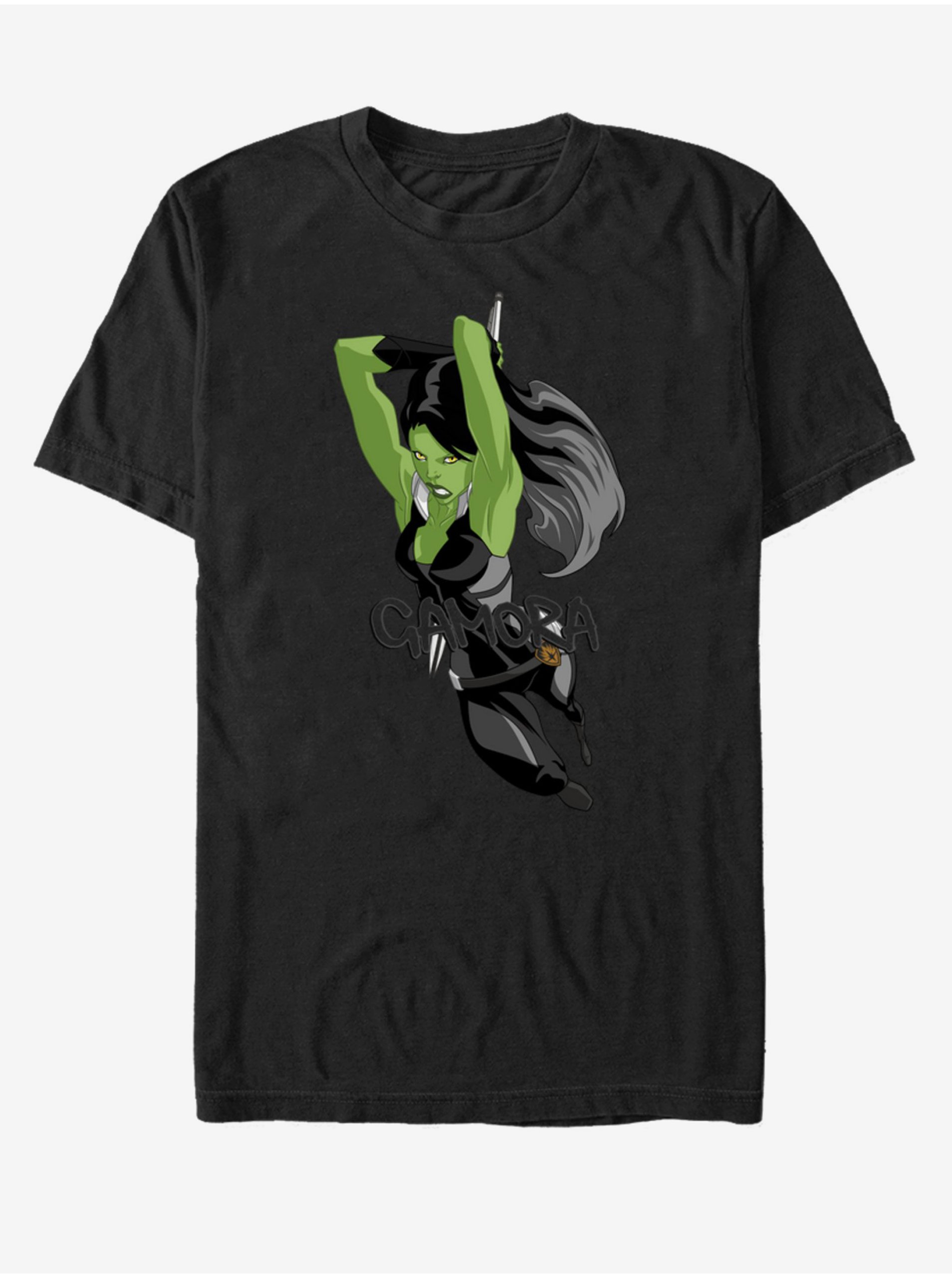 Levně Černé unisex tričko Gamora Strážci Galaxie ZOOT.FAN Marvel