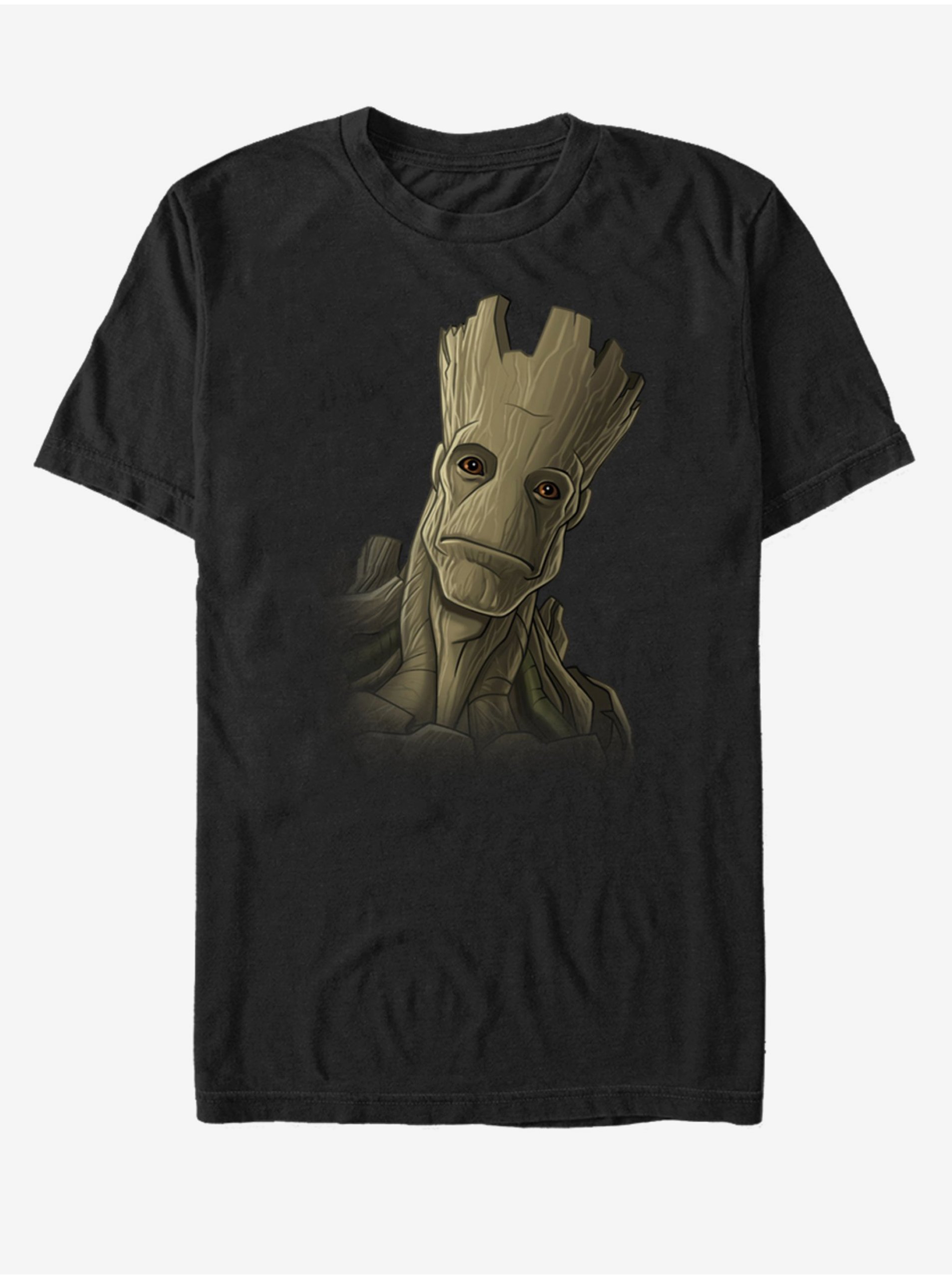 Levně Černé unisex tričko Groot Strážci Galaxie ZOOT.Fan
