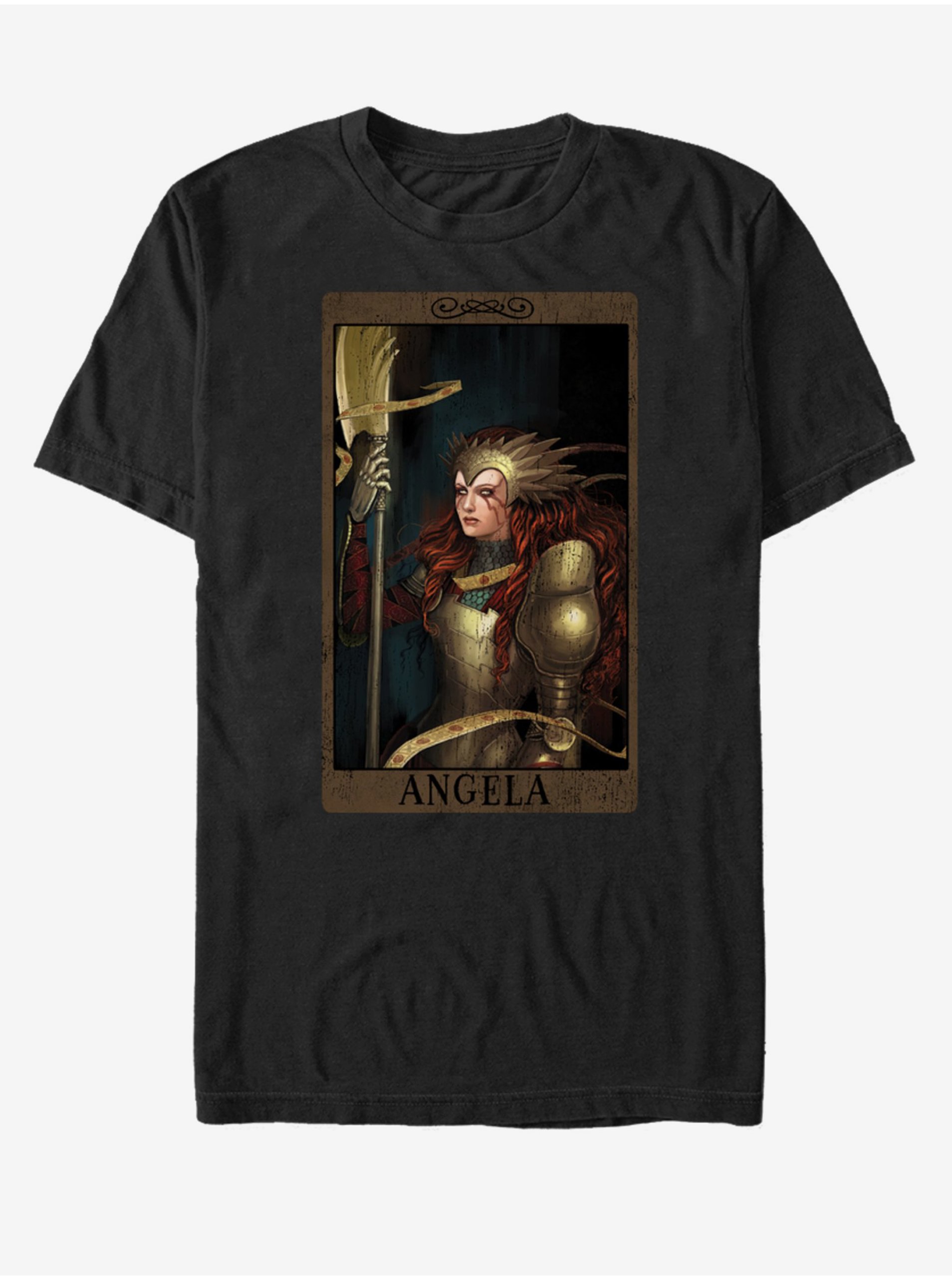 E-shop Černé unisex tričko Angela Strážci Galaxie ZOOT.FAN Marvel