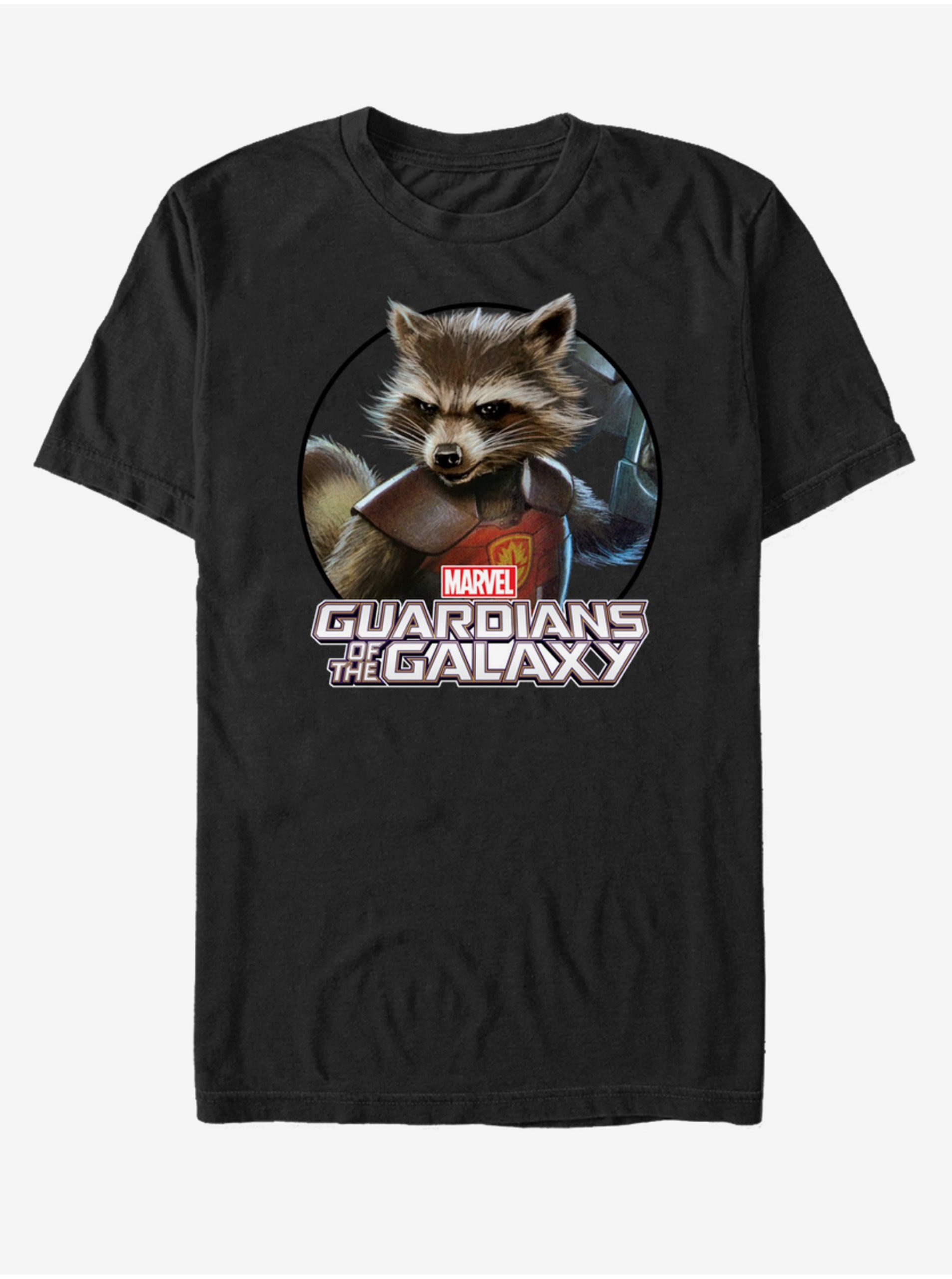 Levně Černé uánisex tričko Rocket Strážci Galaxie ZOOT.Fan Marvel