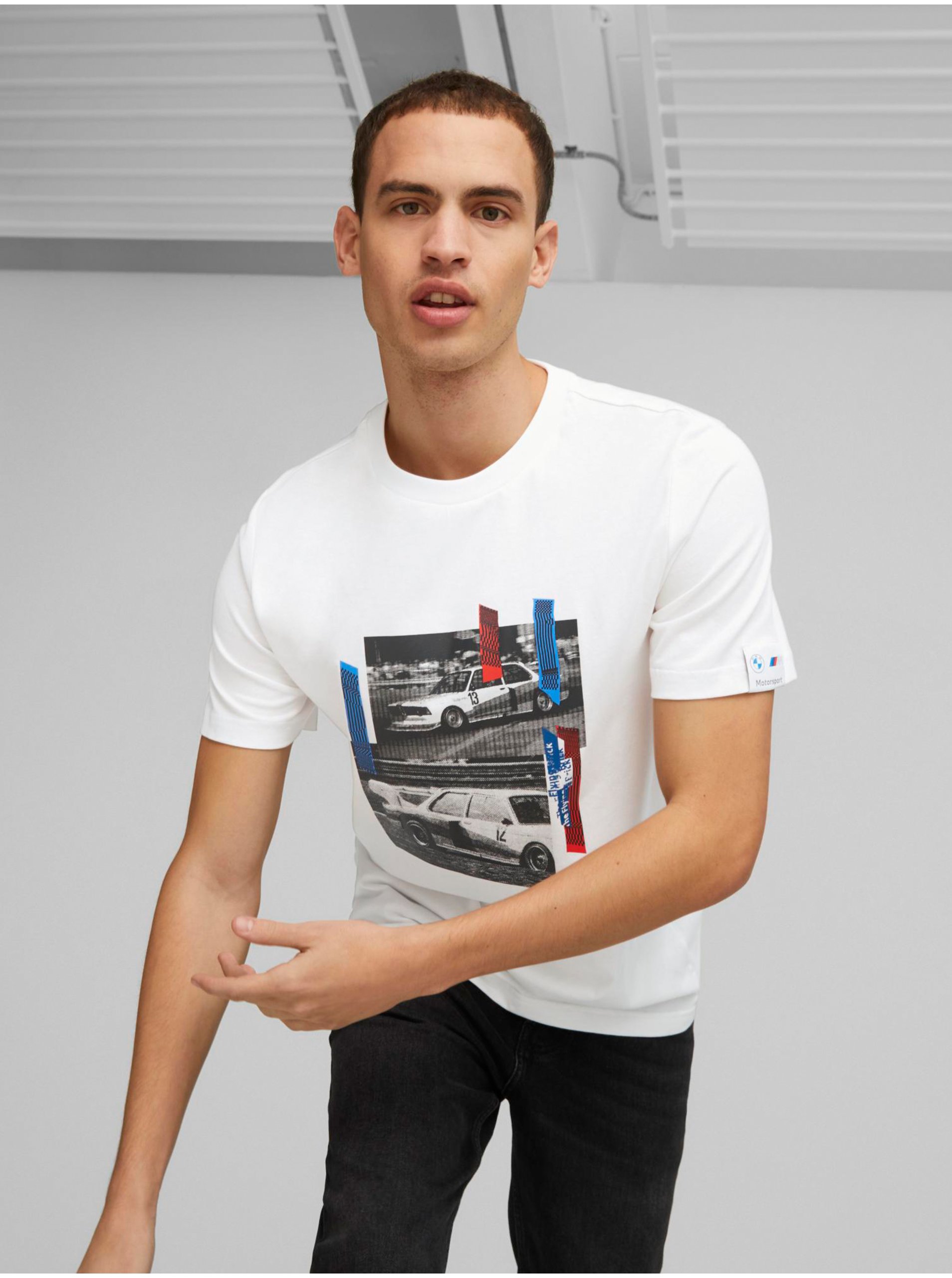 E-shop Bílé pánské tričko Puma BMW MMS