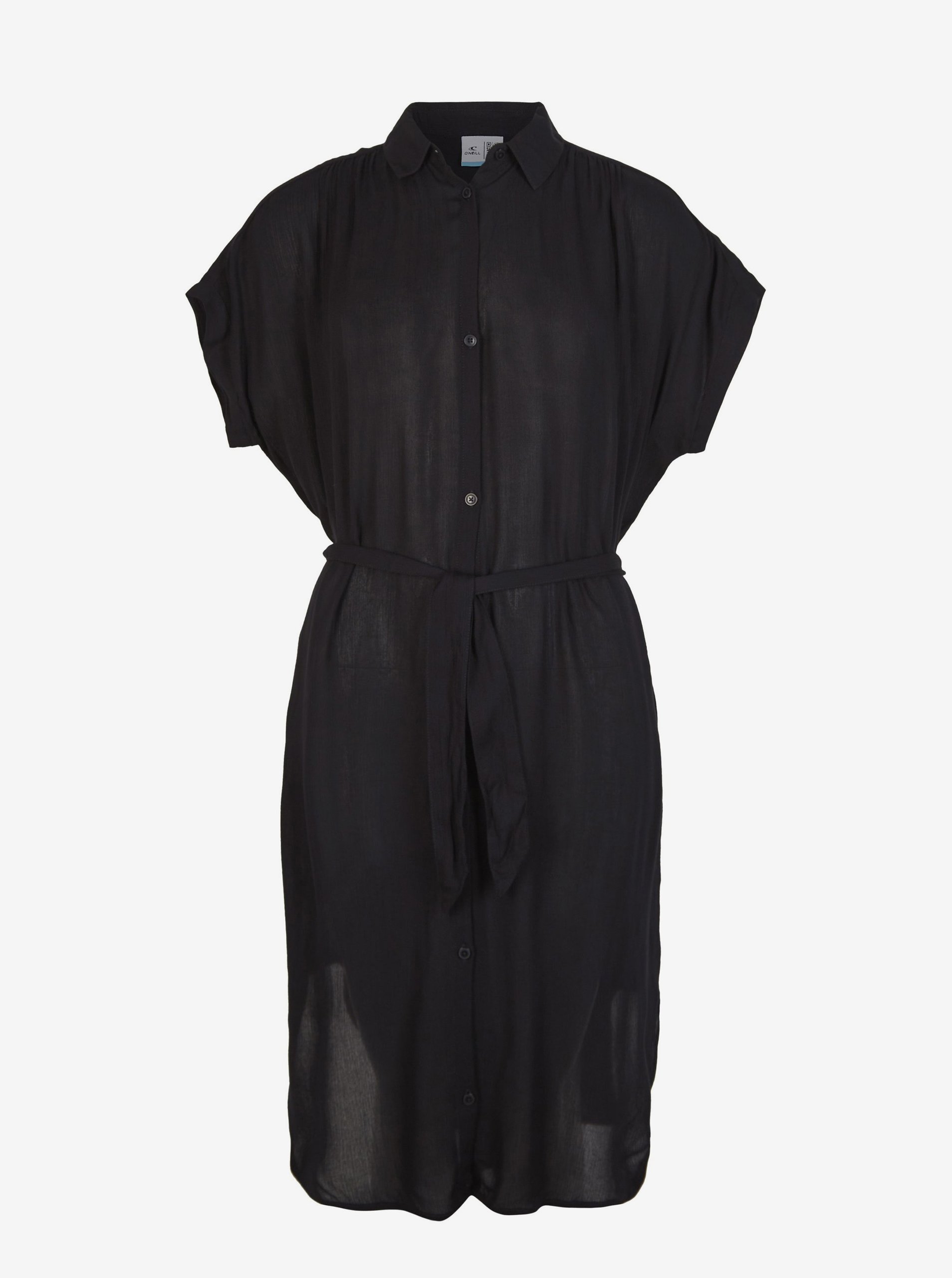 Levně Černé dámské košilové šaty O'Neill CALI BEACH SHIRT DRESS