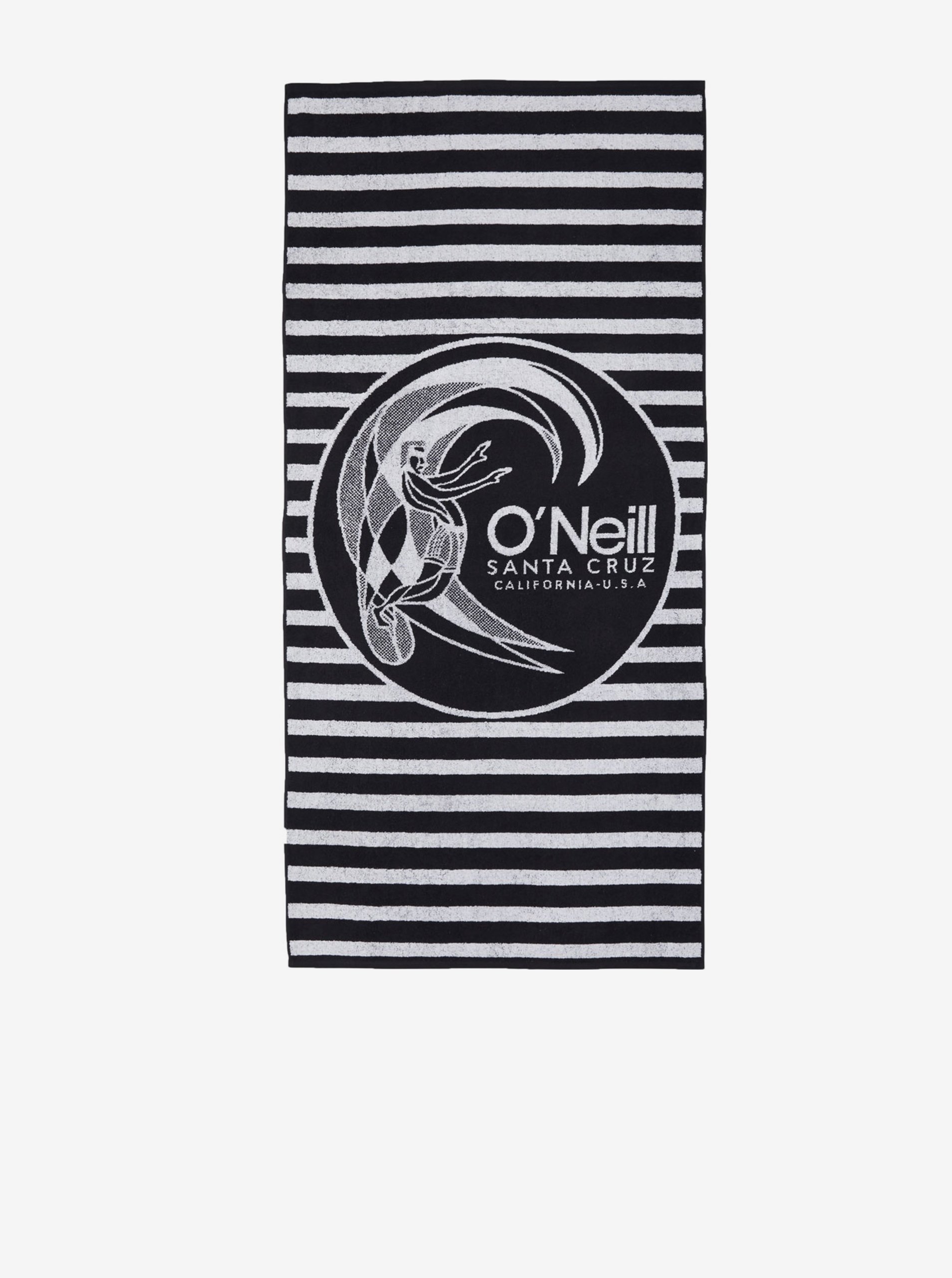 Levně Bílo-černá pruhovaná osuška O'Neill SEAWATER TOWEL