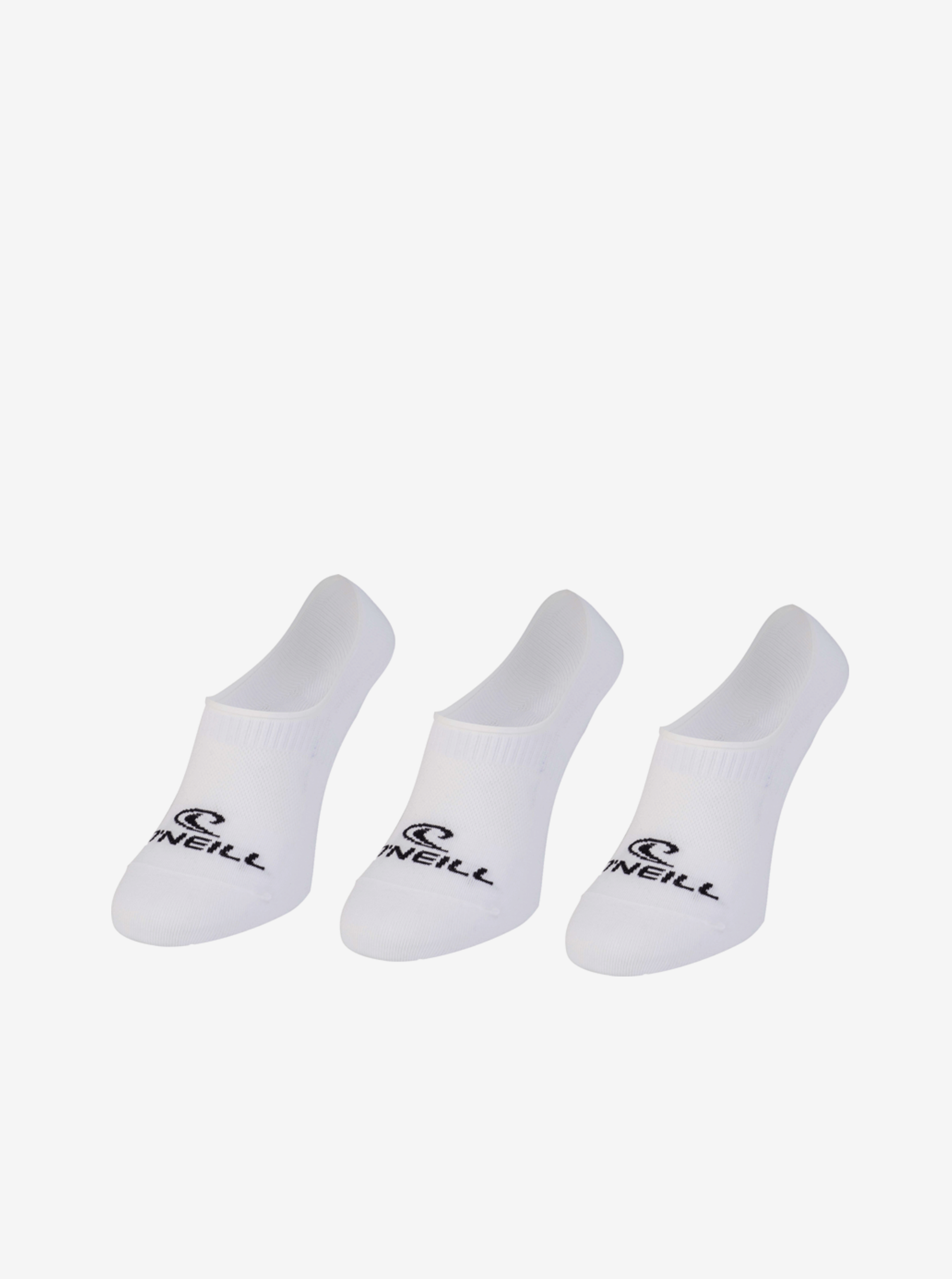 Levně Sada tří párů unisex ponožek v bílé barvě O'Neill FOOTIE 3PK