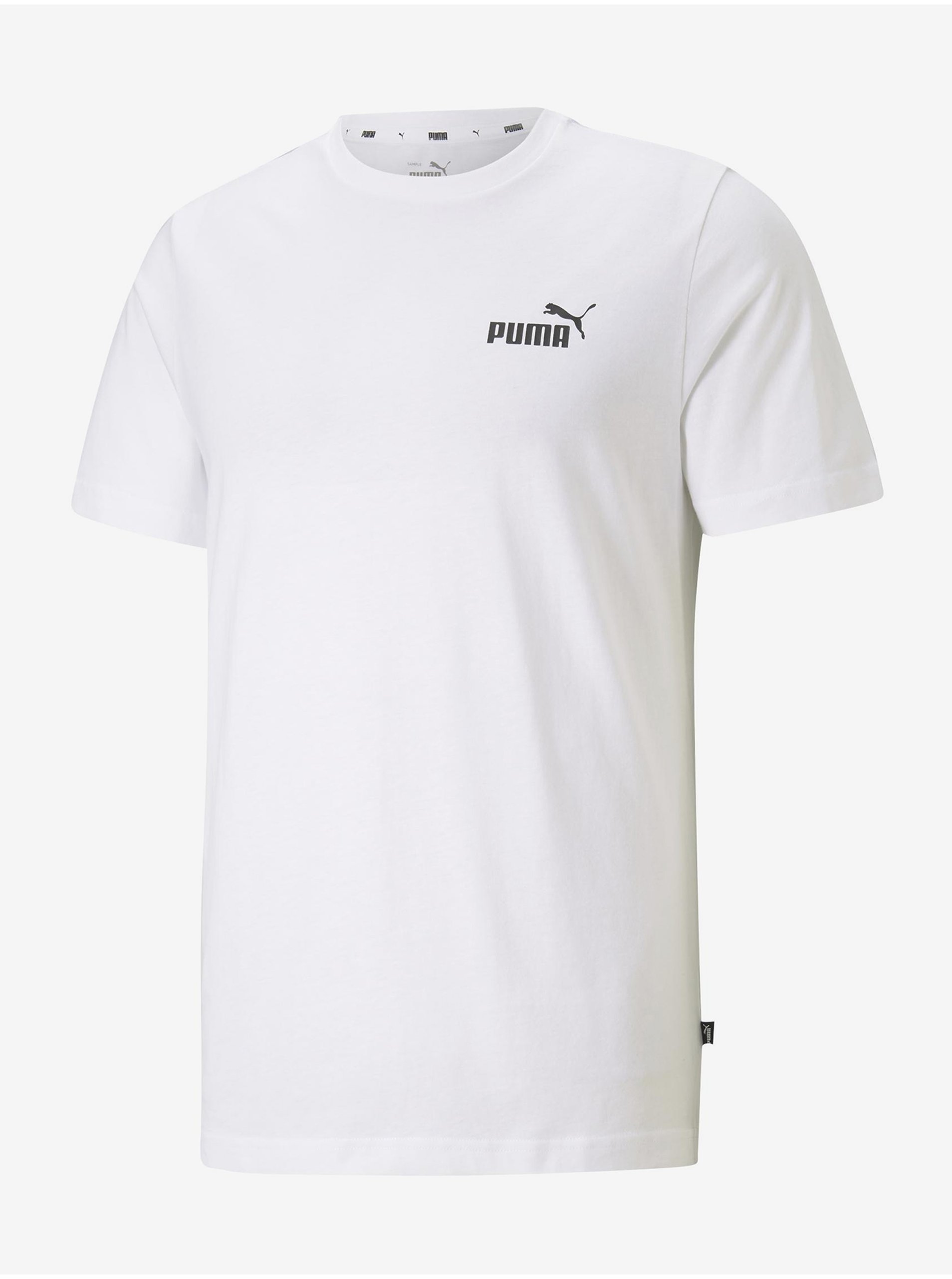 Lacno Biele pánske tričko Puma