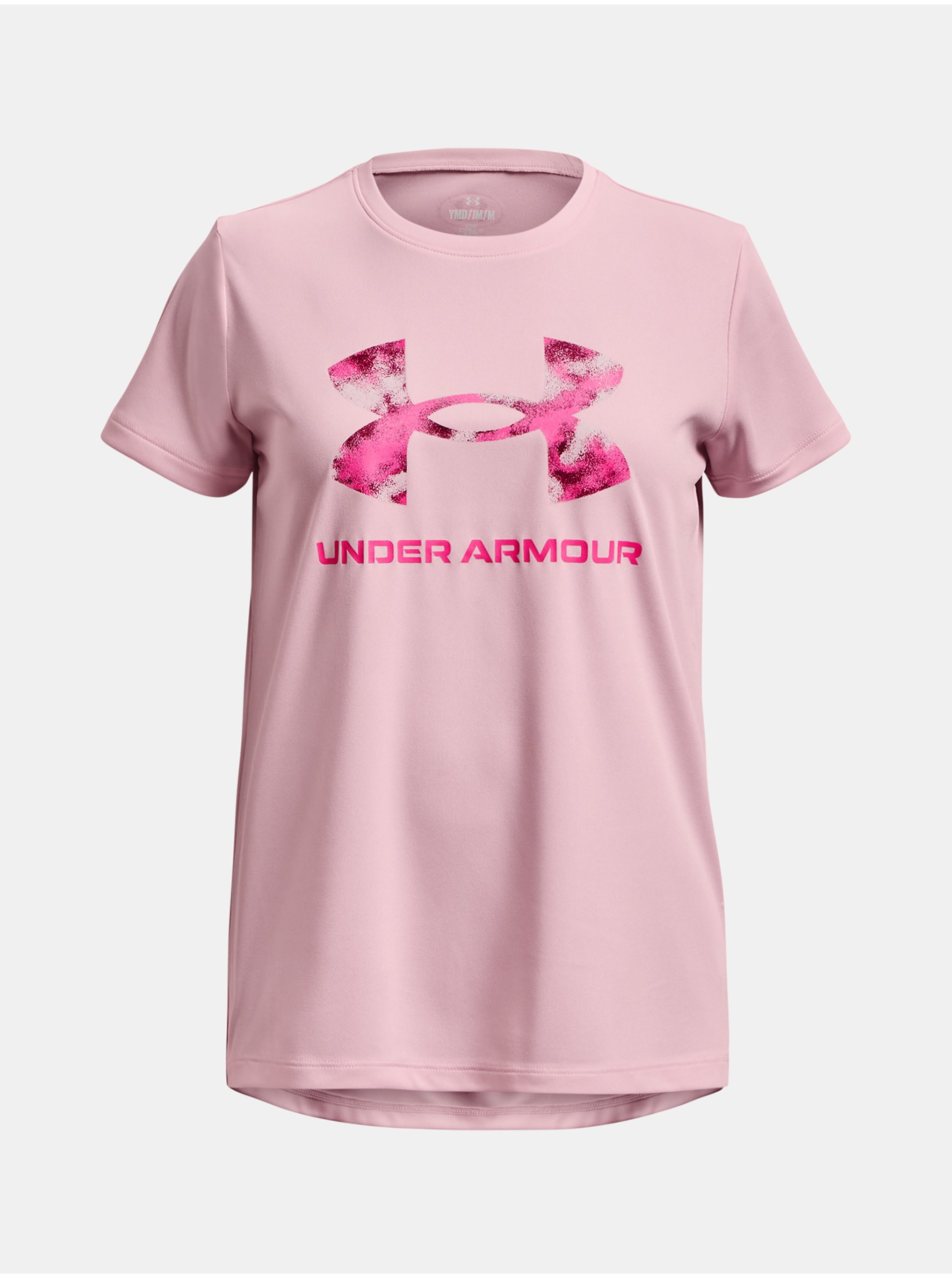 Lacno Ružové športové tričko Under Armour Tech Solid Print Fill BL SSC