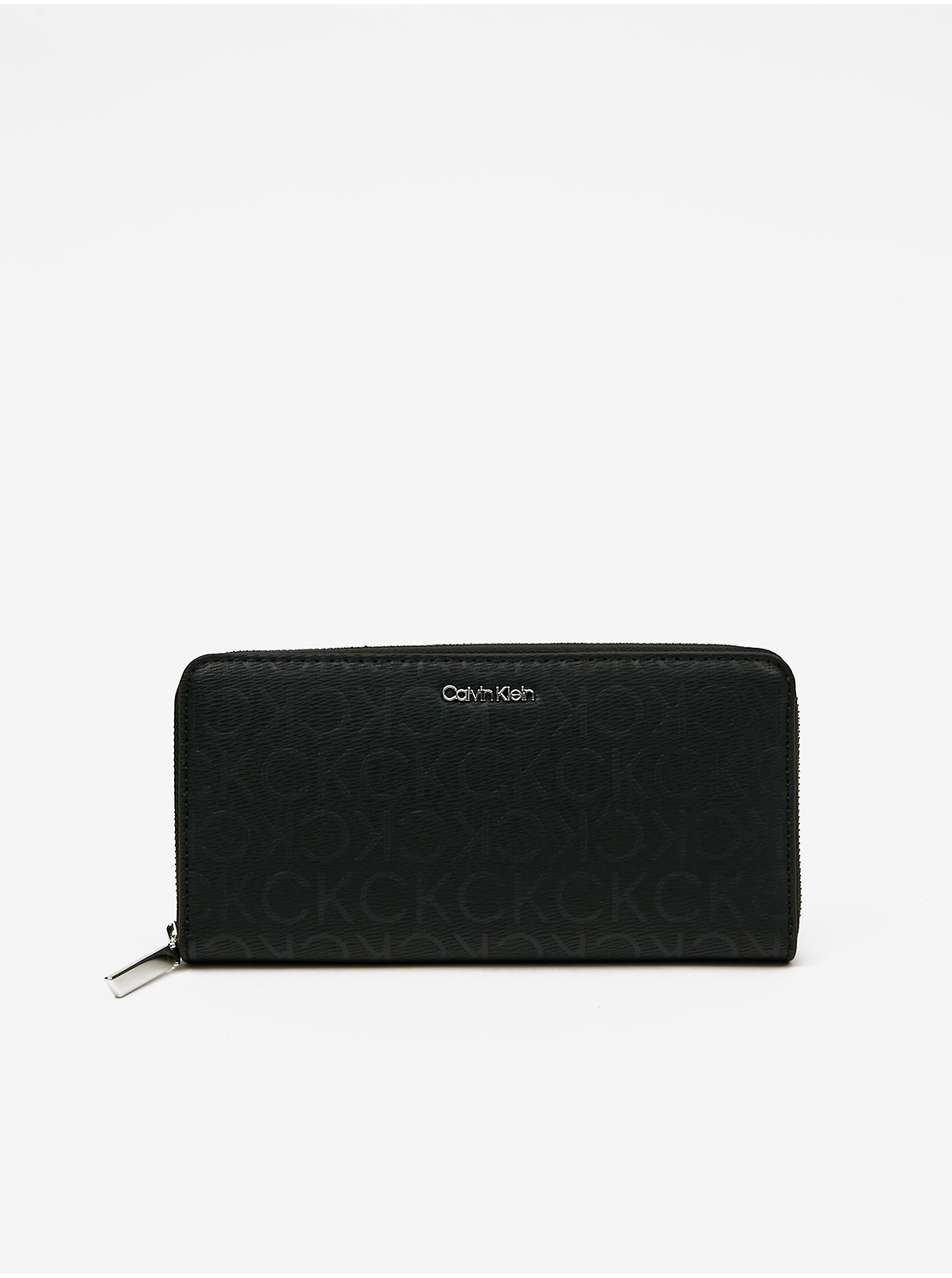Levně Černá dámská vzorovaná peněženka Calvin Klein