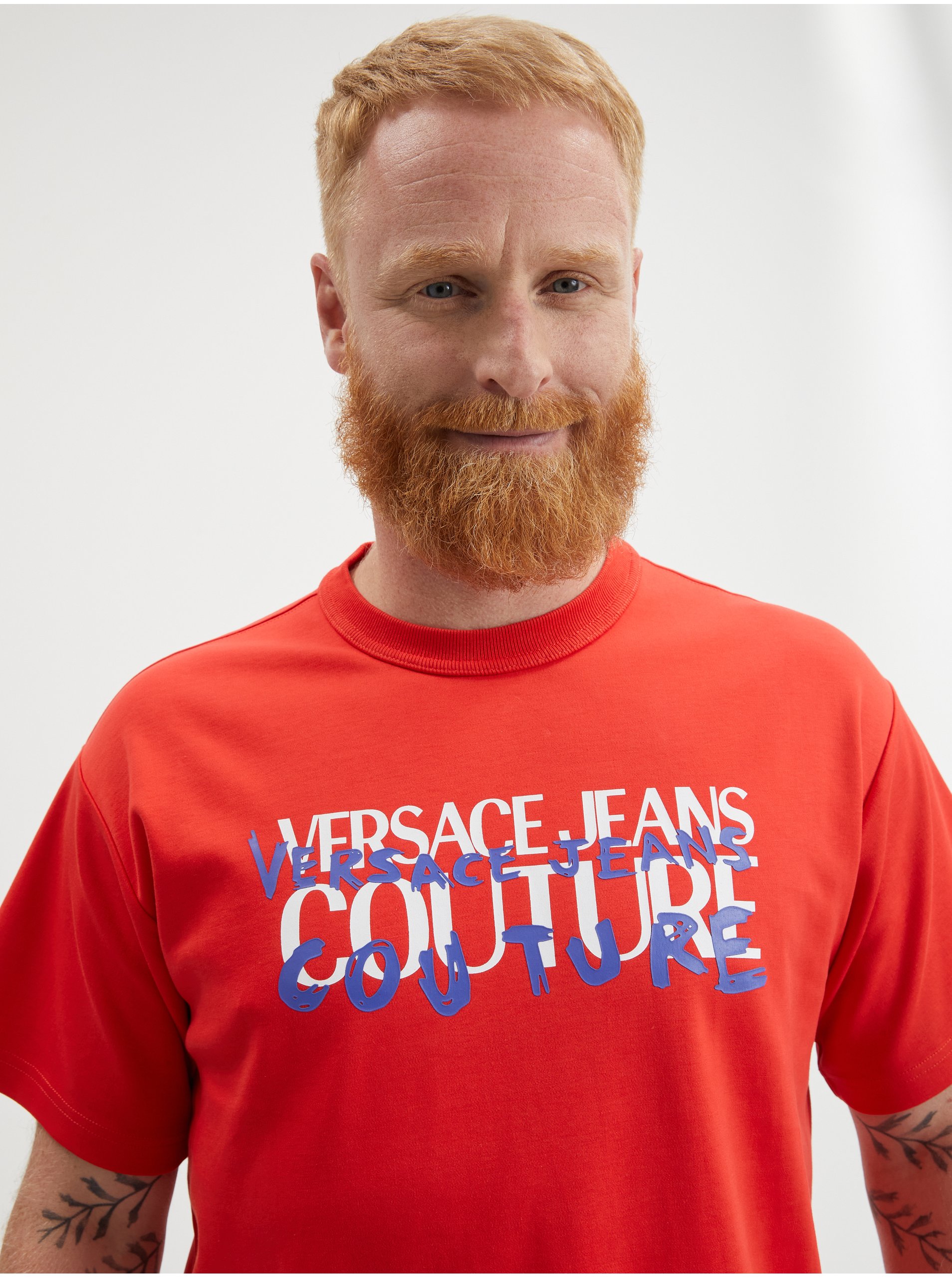 Červené pánské tričko Versace Jeans Couture
