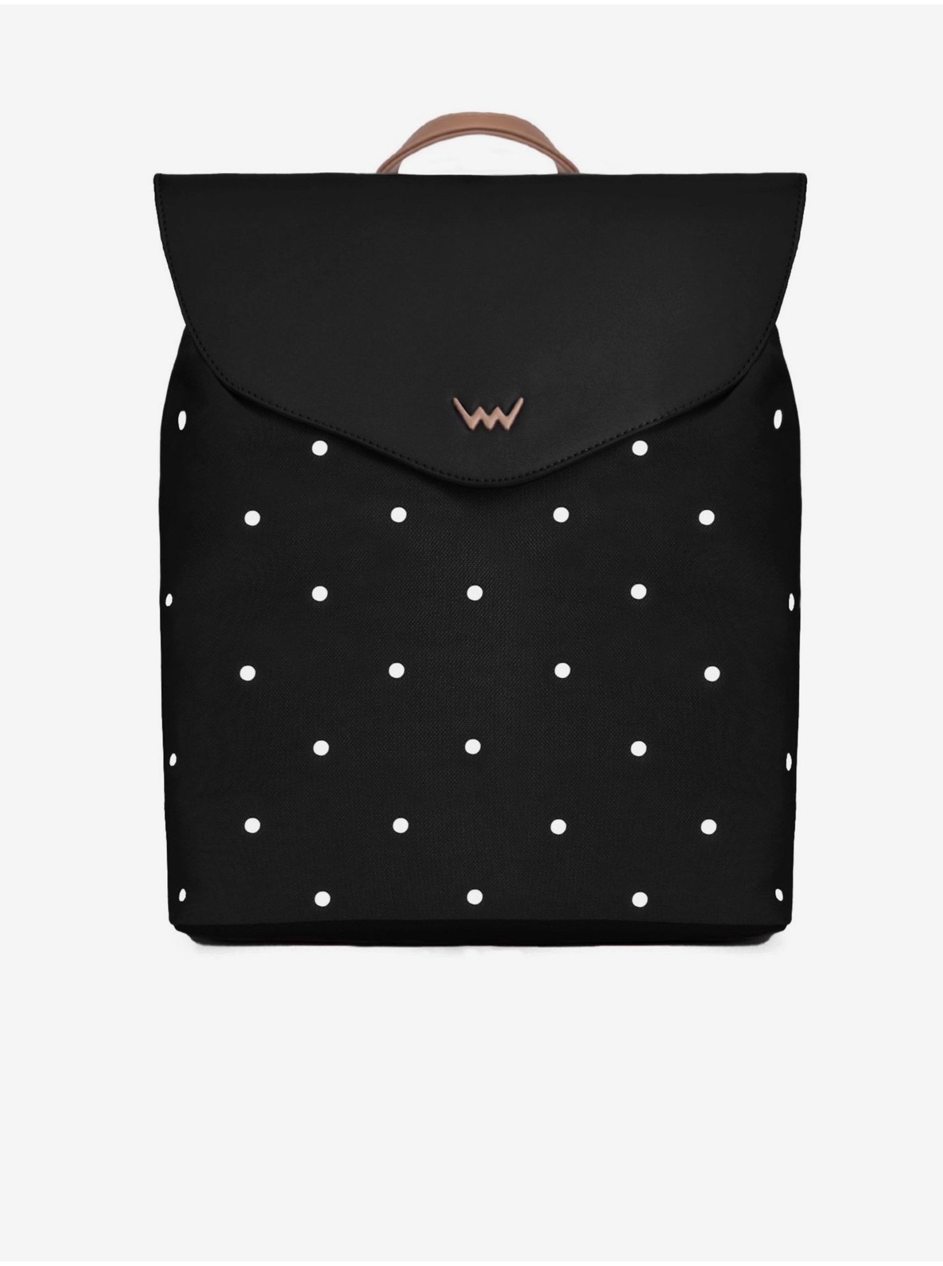 E-shop Černý dámský puntíkovaný batoh VUCH Scipion