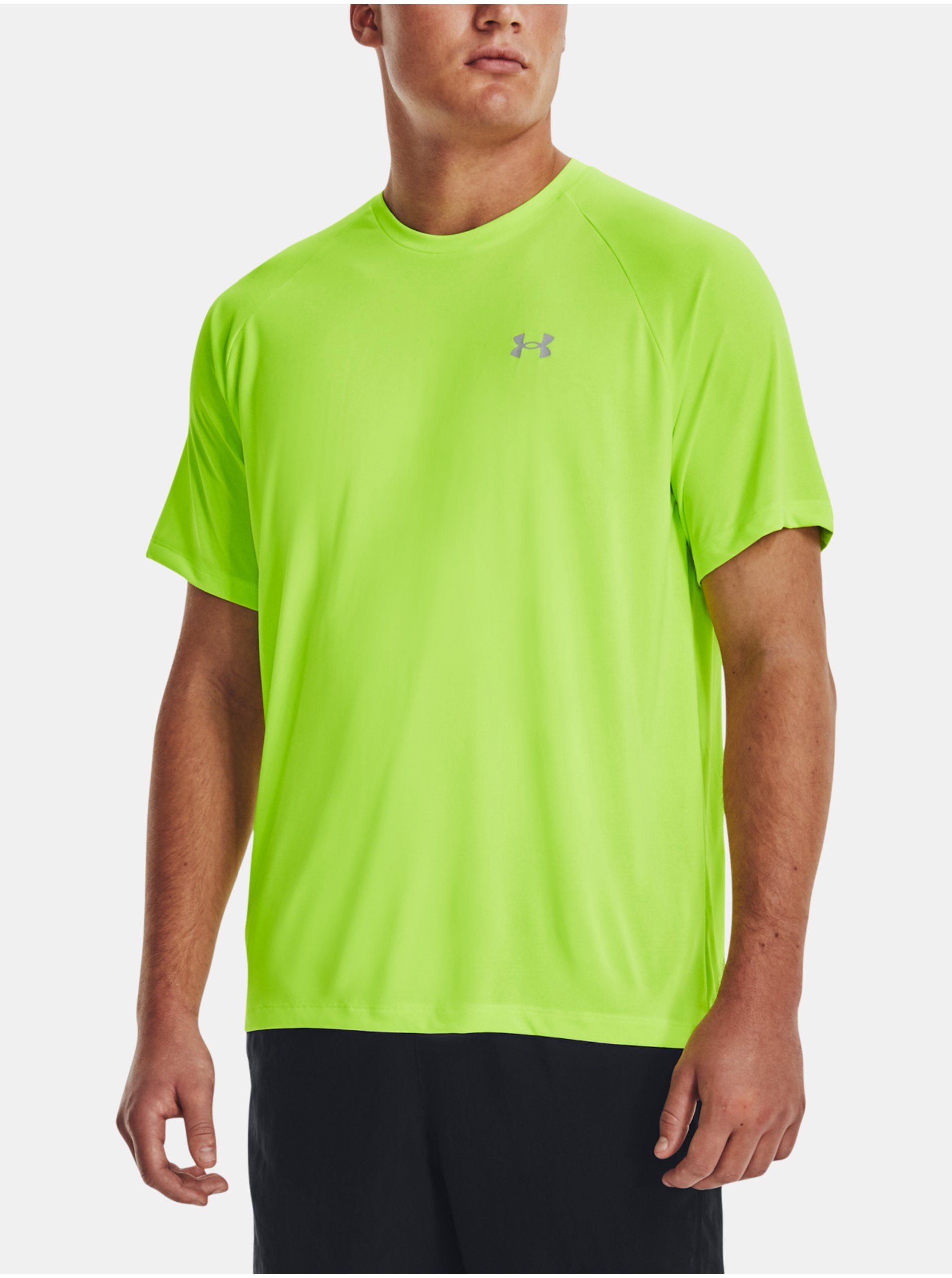 Levně Neonově zelené sportovní tričko Under Armour UA Tech Reflective SS