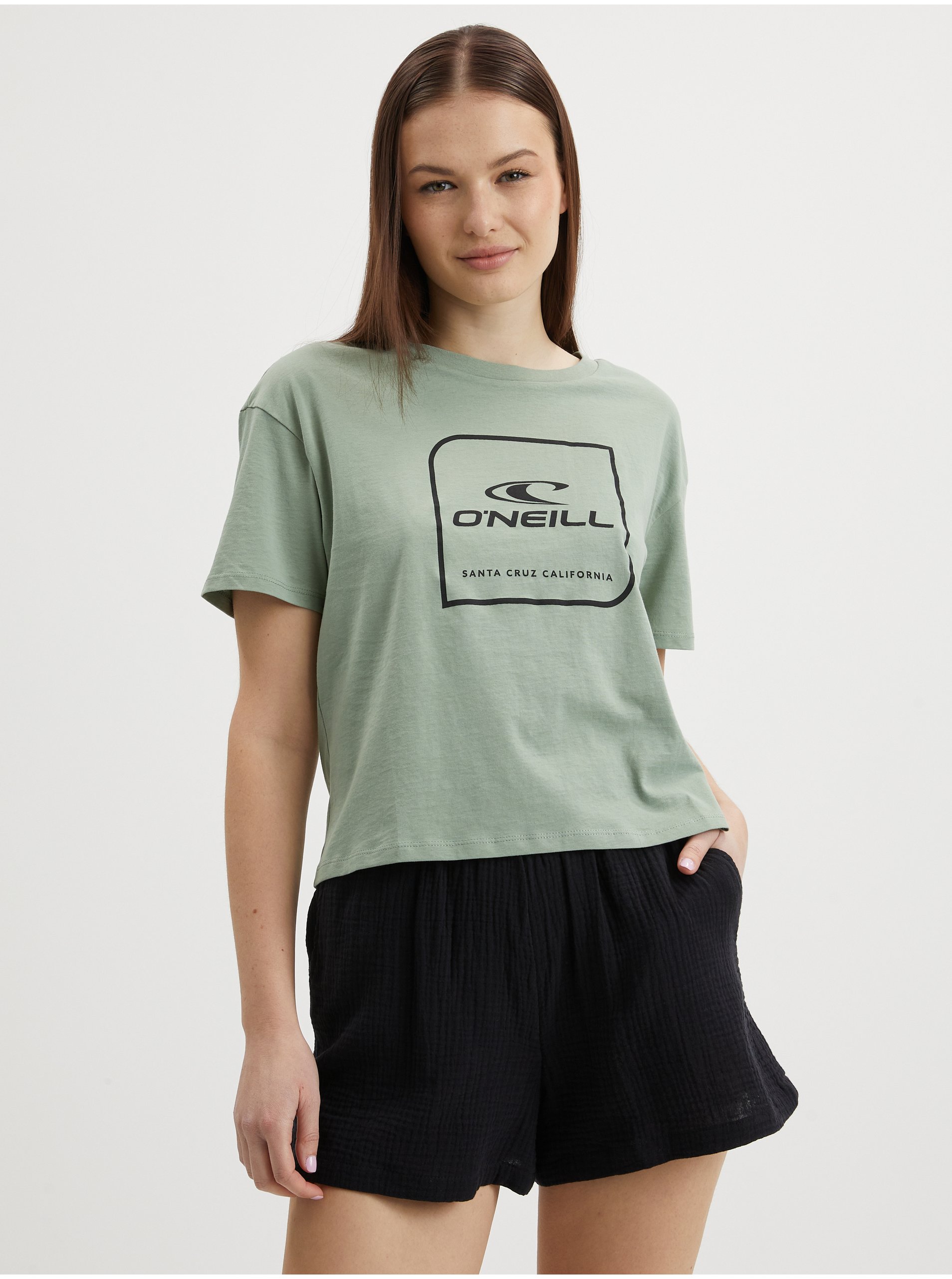 Levně Zelené dámské tričko O'Neill