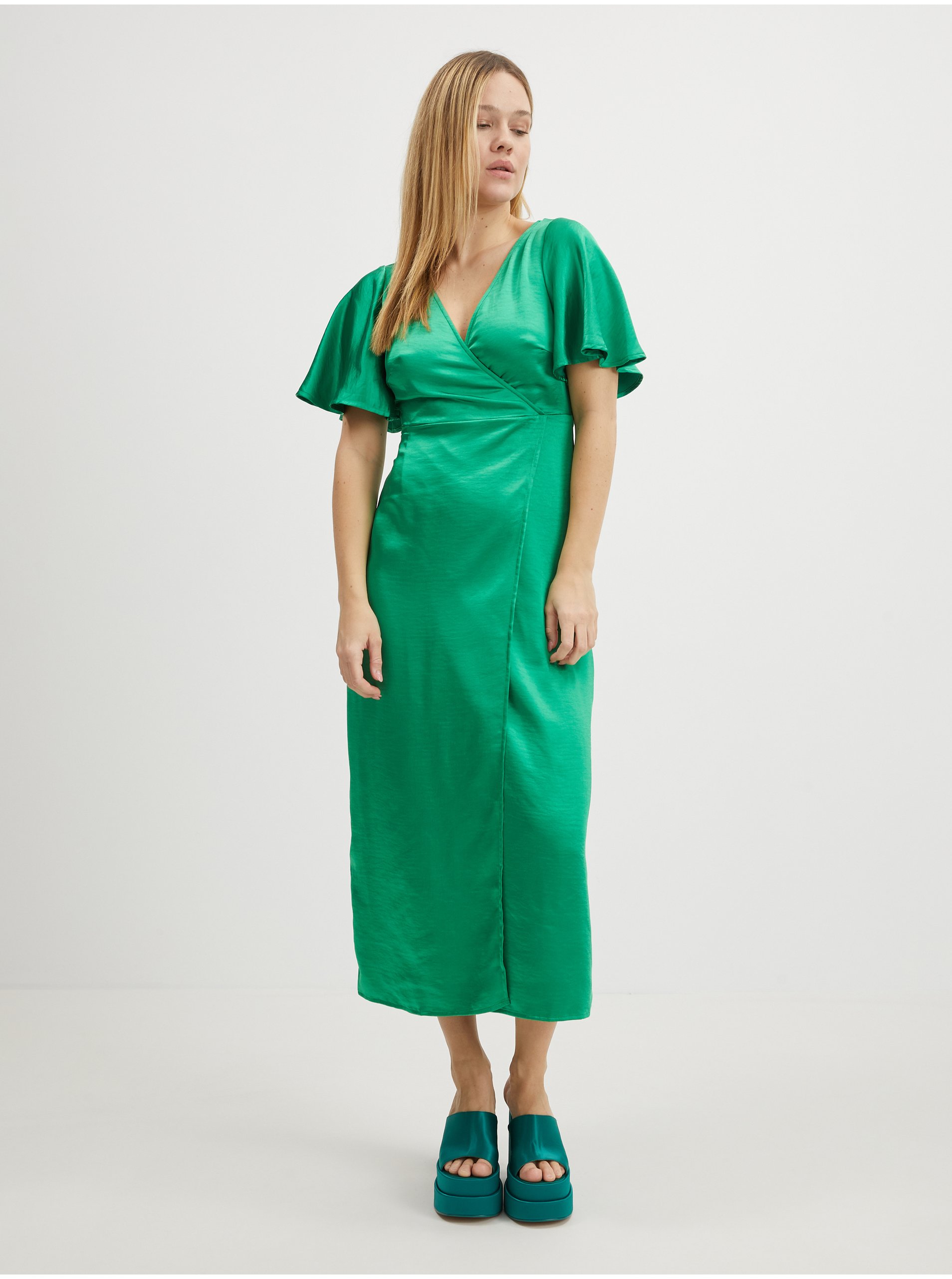 Lacno Spoločenské šaty pre ženy VILA - zelená