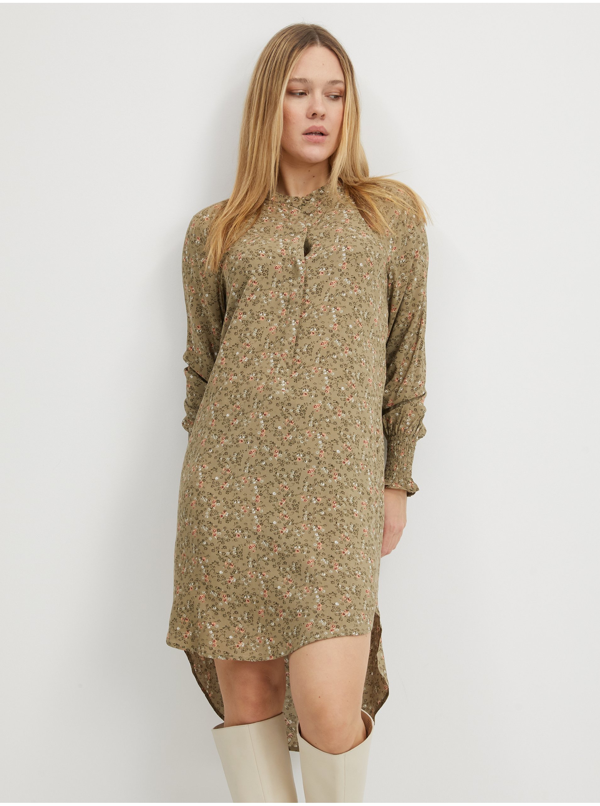 E-shop Khaki květované šaty JDY Peak