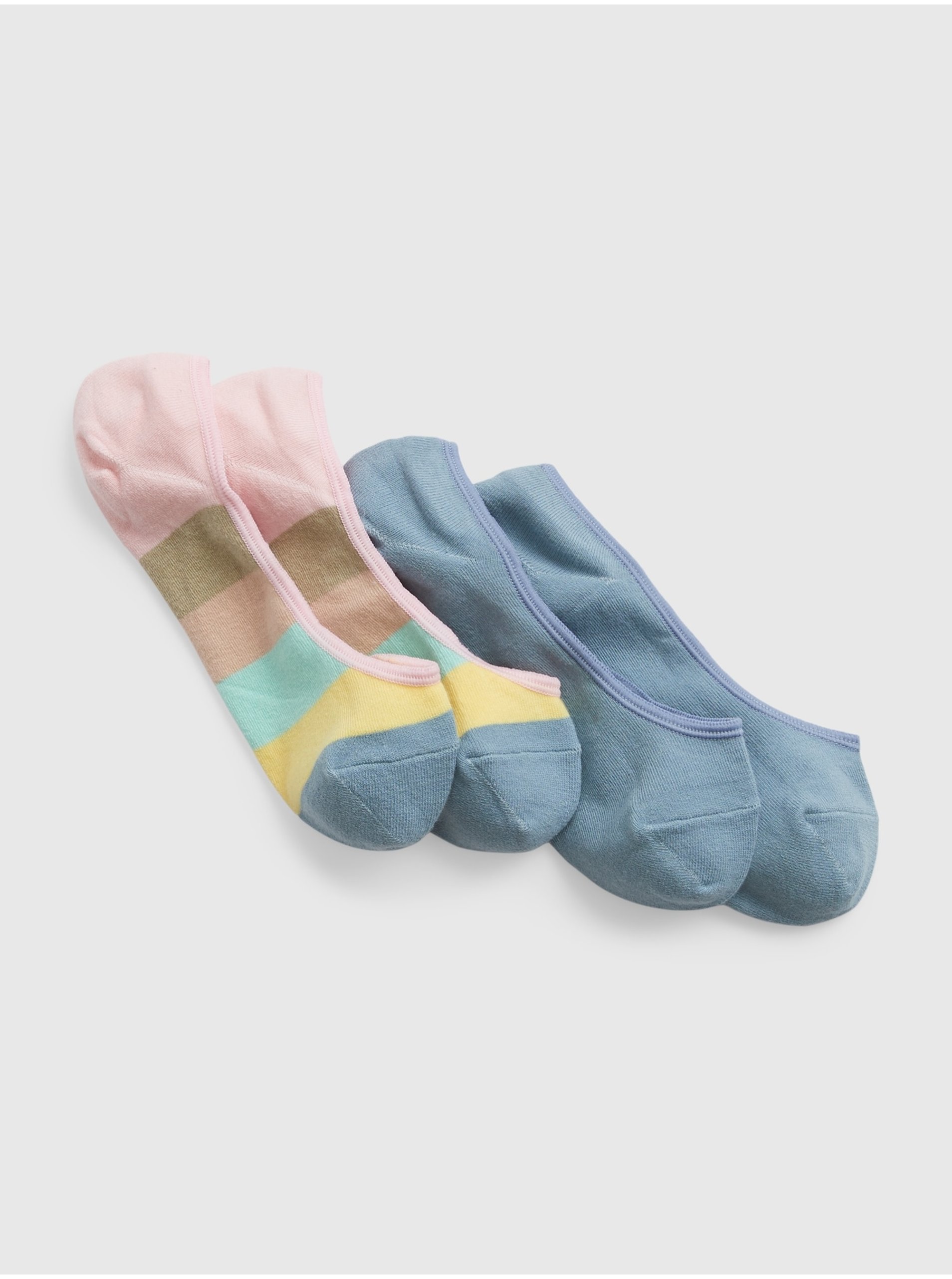 Levně Sada dvou párů dámských ponožek v modré a růžové barvě GAP