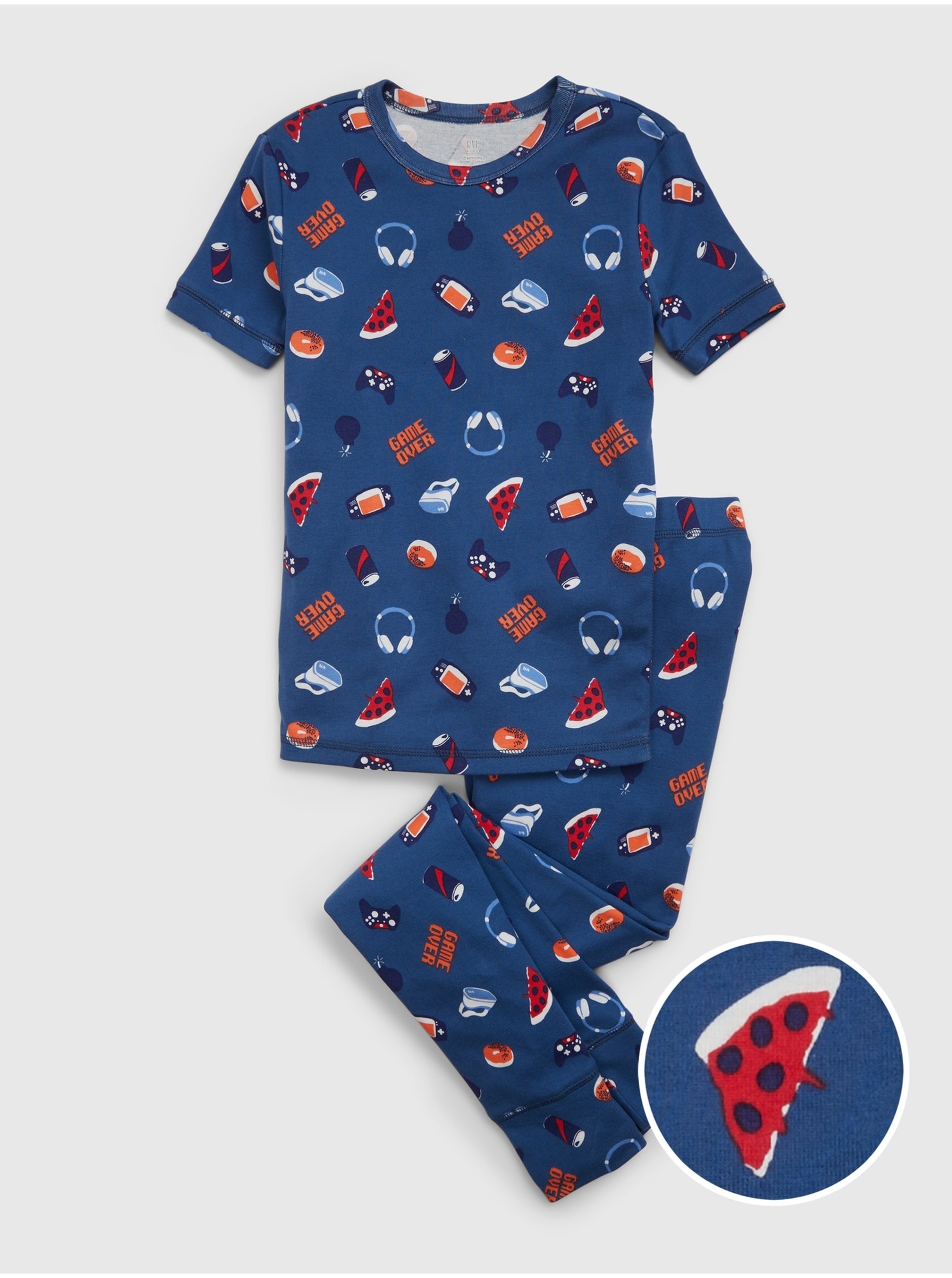 Lacno Tmavomodré chlapčenské vzorované pyžamo GAP