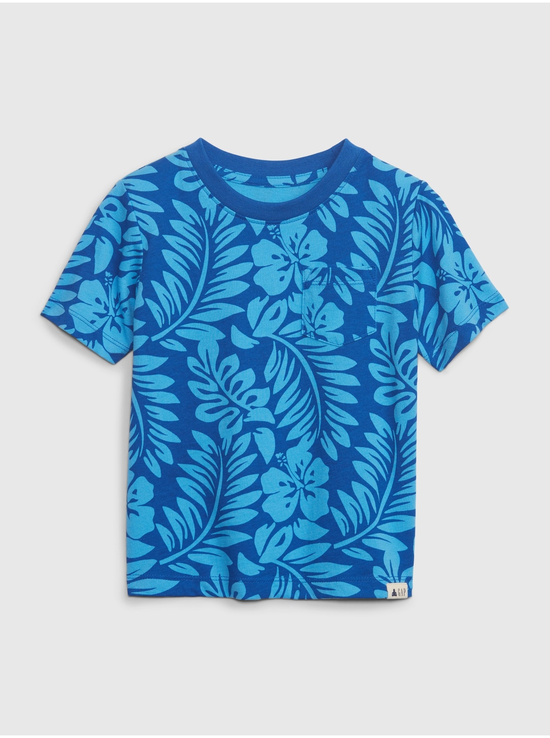Lacno Modré chlapčenské vzorované tričko GAP