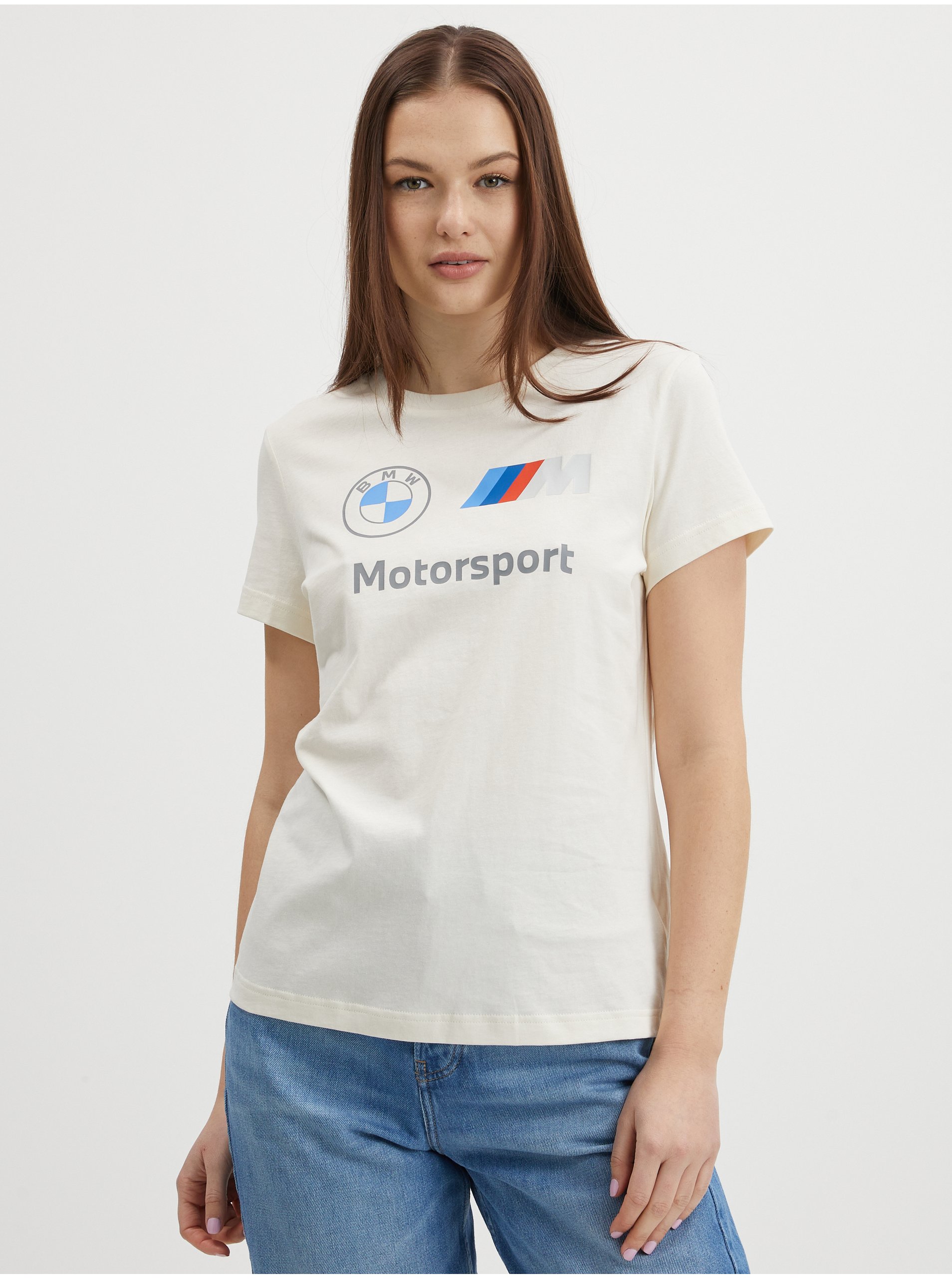 E-shop Krémové dámské tričko Puma BMW MMS